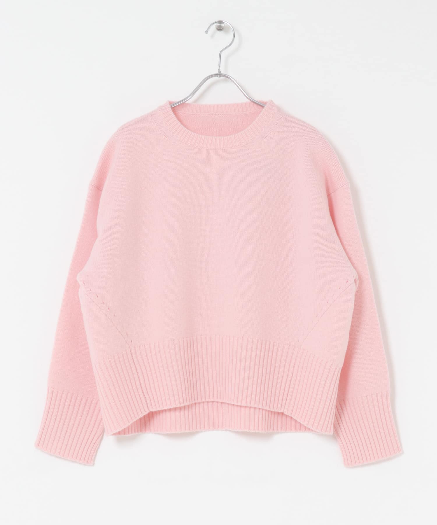 『WEB/一部店舗限定』エクストラファインシームデザインニット BABY PINK FREE
