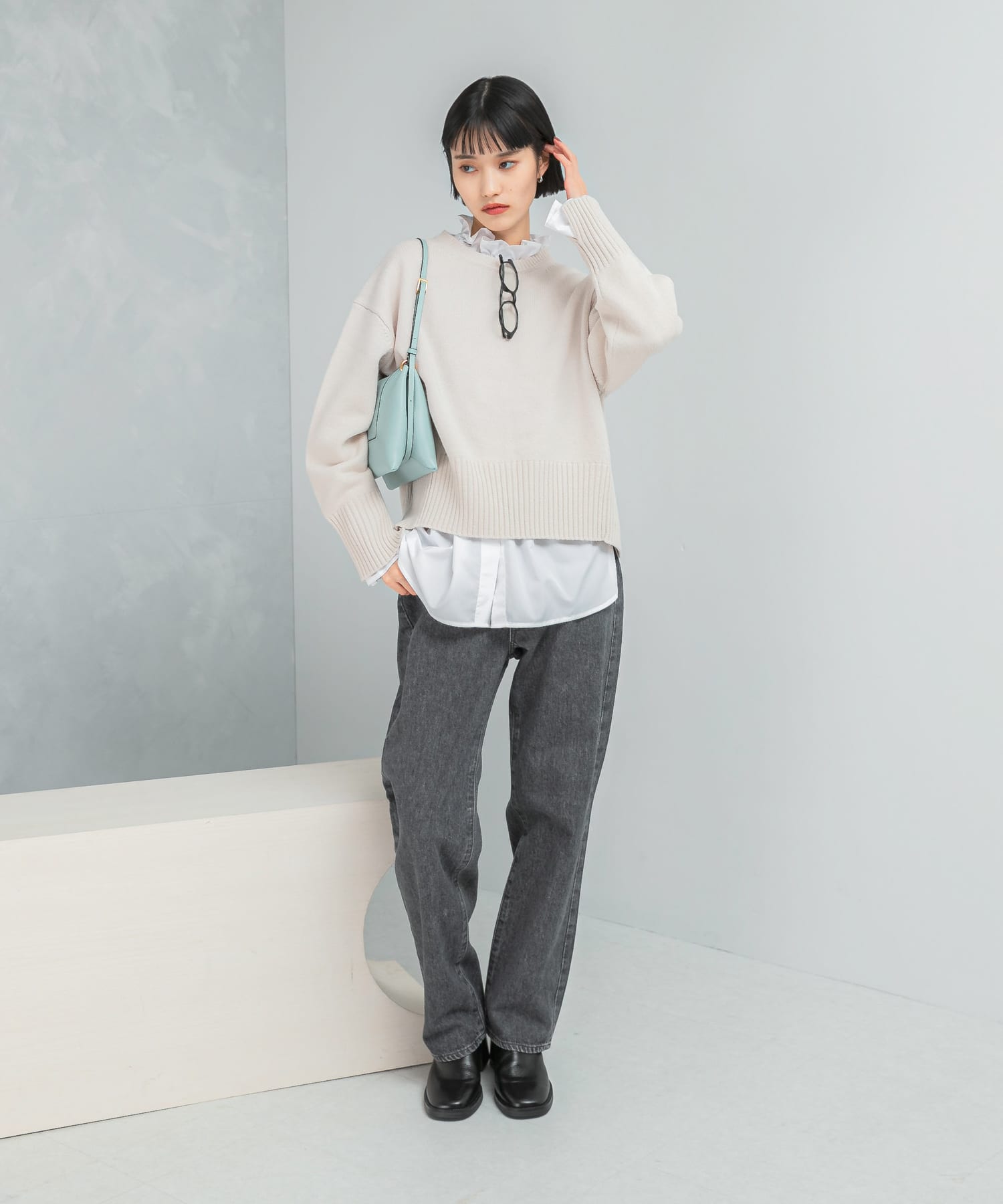 WEB/一部店舗限定』エクストラファインシームデザインニット(FREE BABY