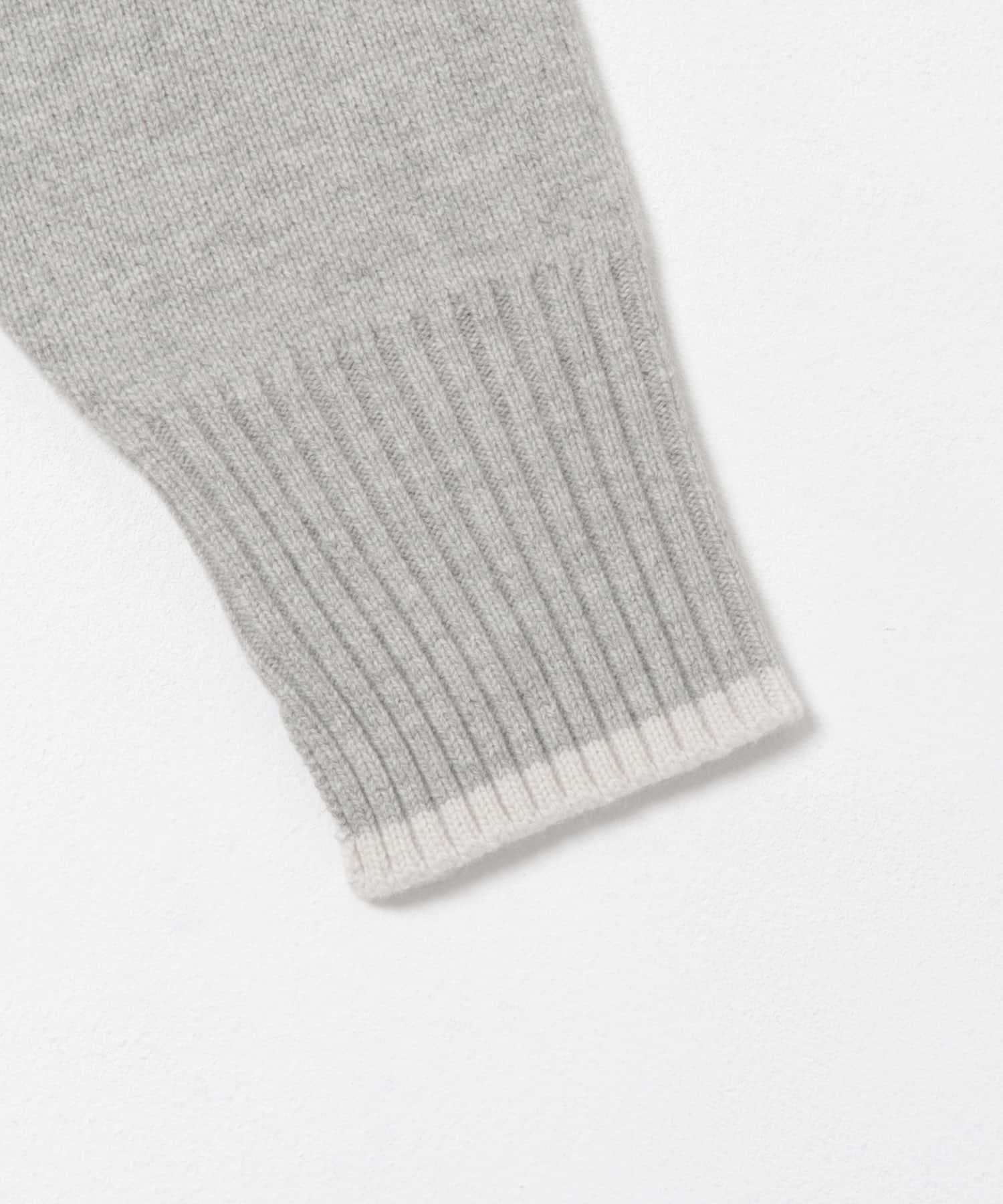 『WEB/一部店舗限定』エクストラファインシームデザインニット GRAY×WH FREE