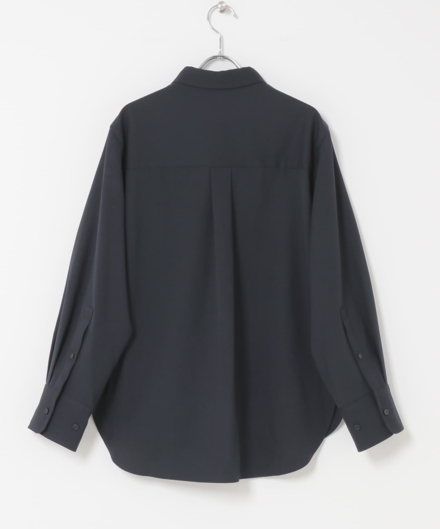 イージーケアウーステッドシャツ NAVY FREE