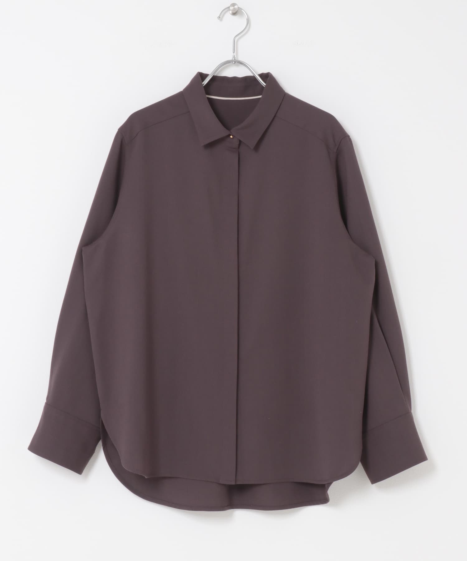 イージーケアウーステッドシャツ BURGUNDY FREE