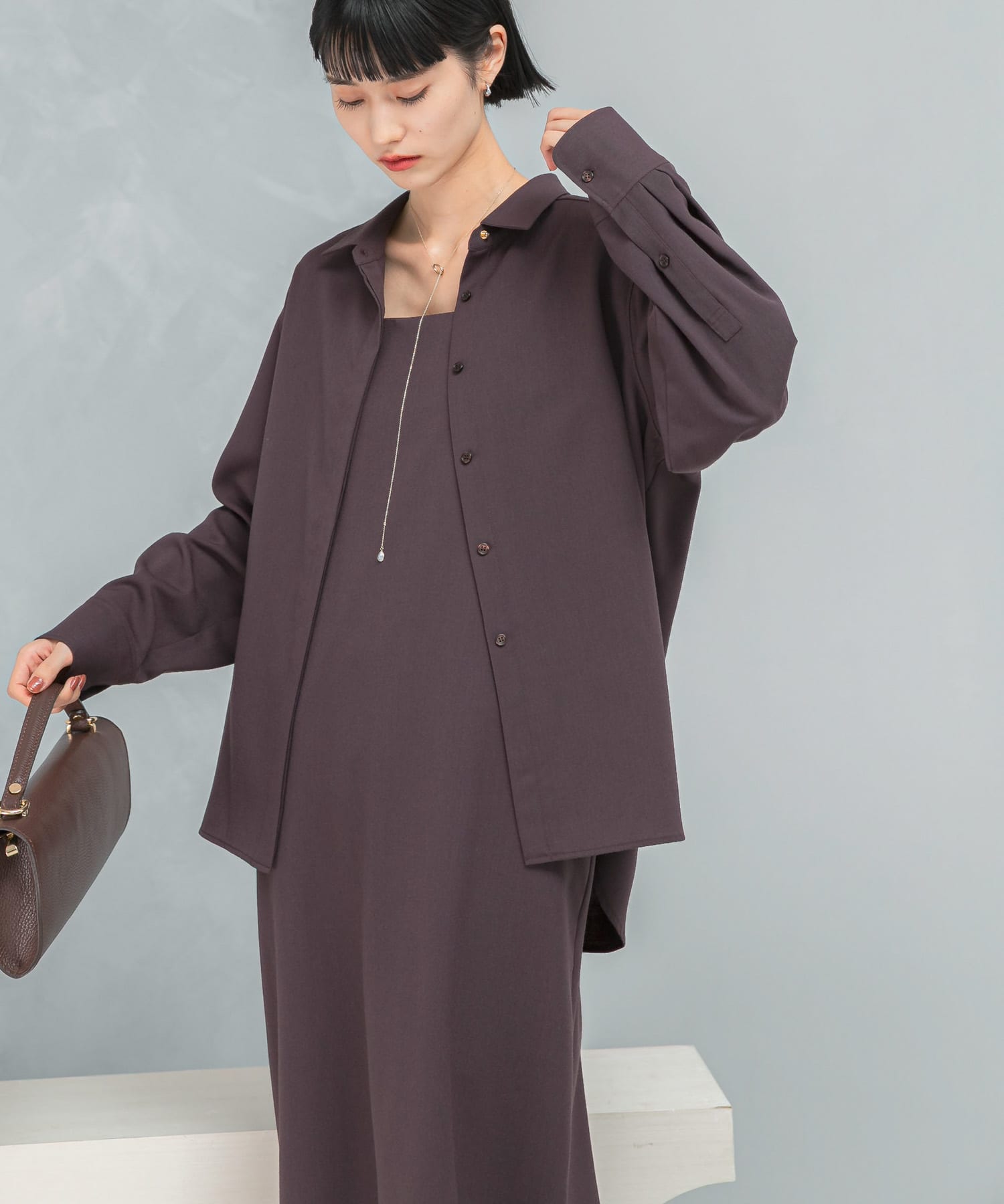 イージーケアウーステッドシャツ