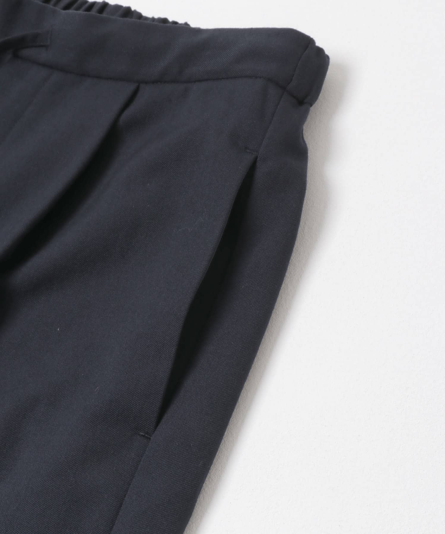 イージーケアウーステッドストレートパンツ NAVY 36