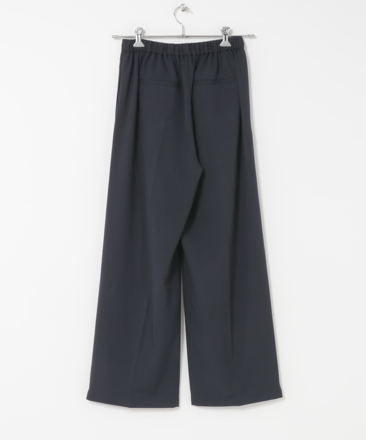 イージーケアウーステッドストレートパンツ NAVY 36