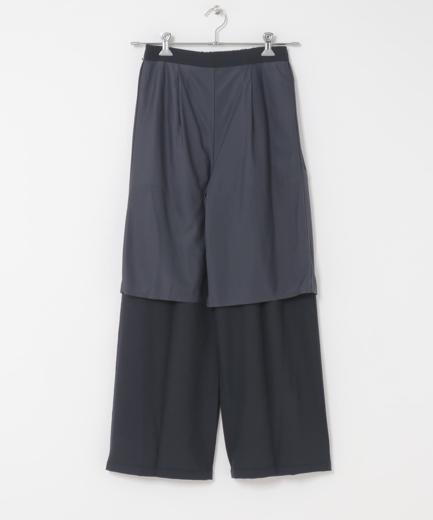 イージーケアウーステッドストレートパンツ NAVY 36