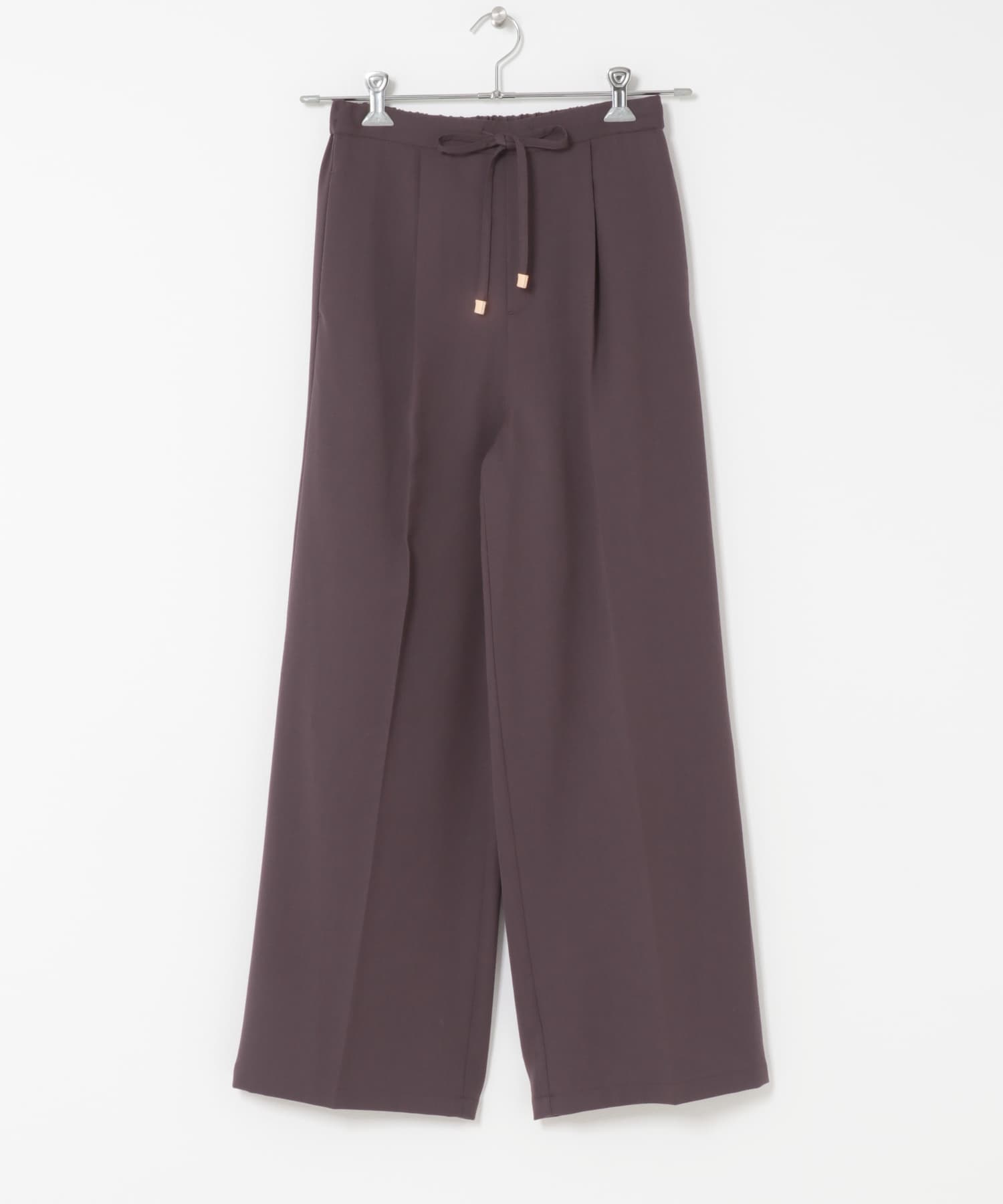 イージーケアウーステッドストレートパンツ BURGUNDY 36