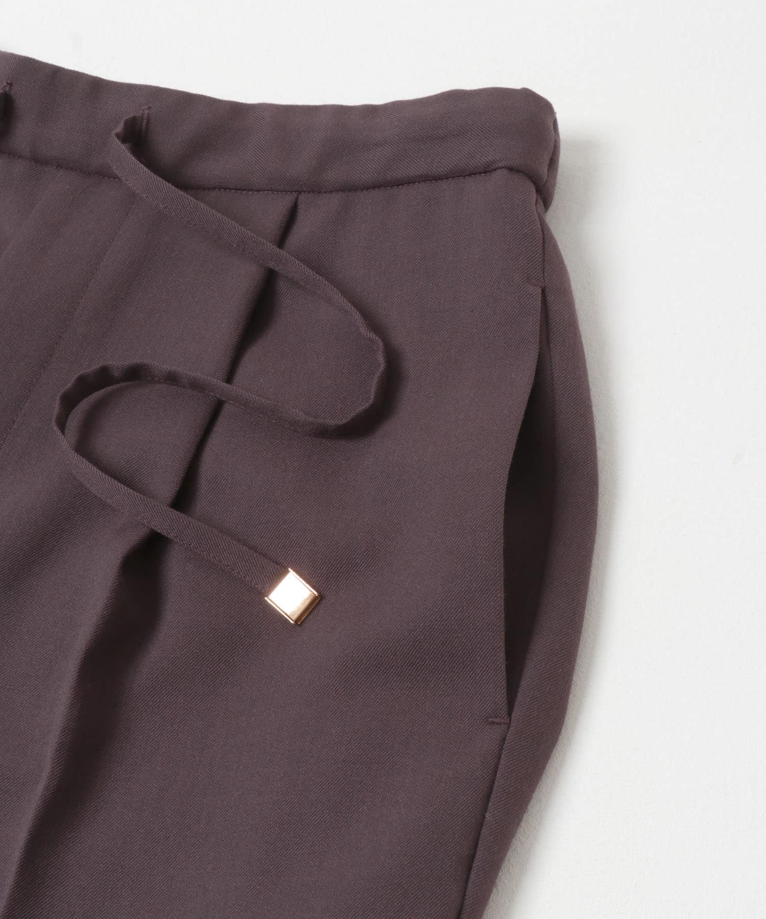 イージーケアウーステッドストレートパンツ BURGUNDY 36