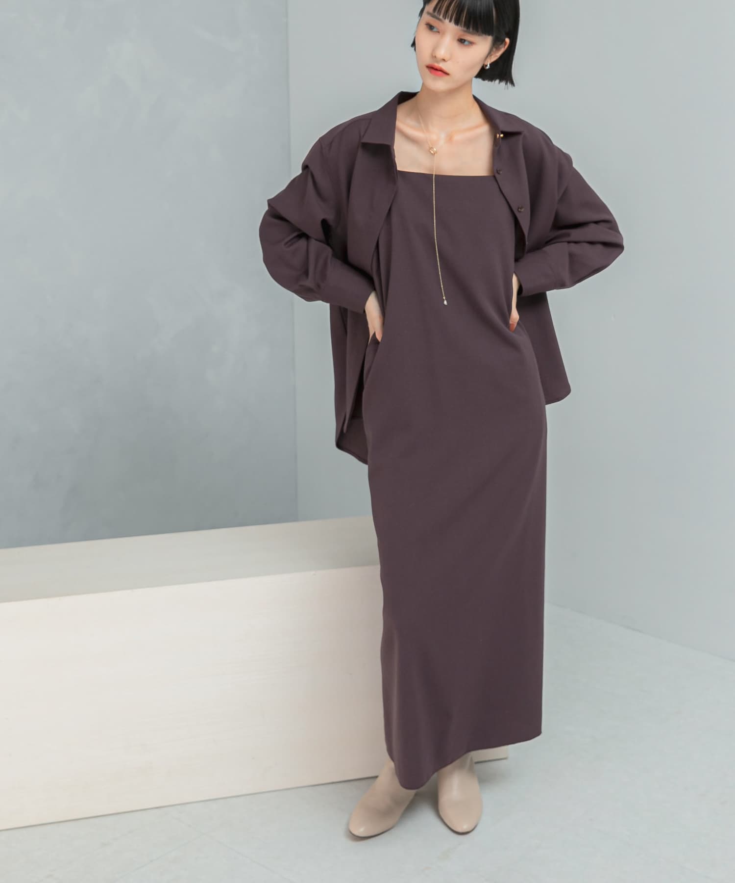 イージケアウーステッドキャミワンピース