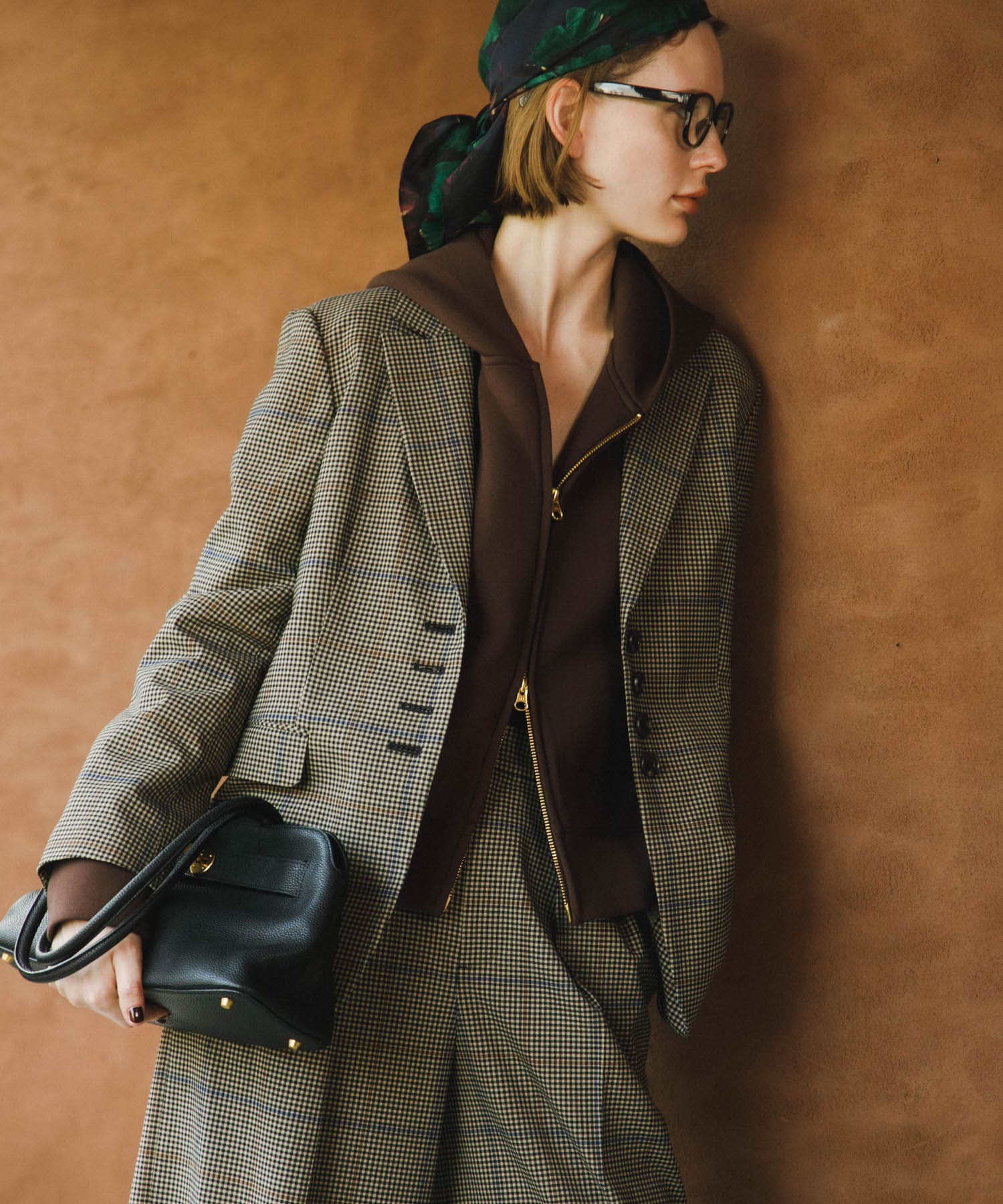 チェックテーラードジャケット