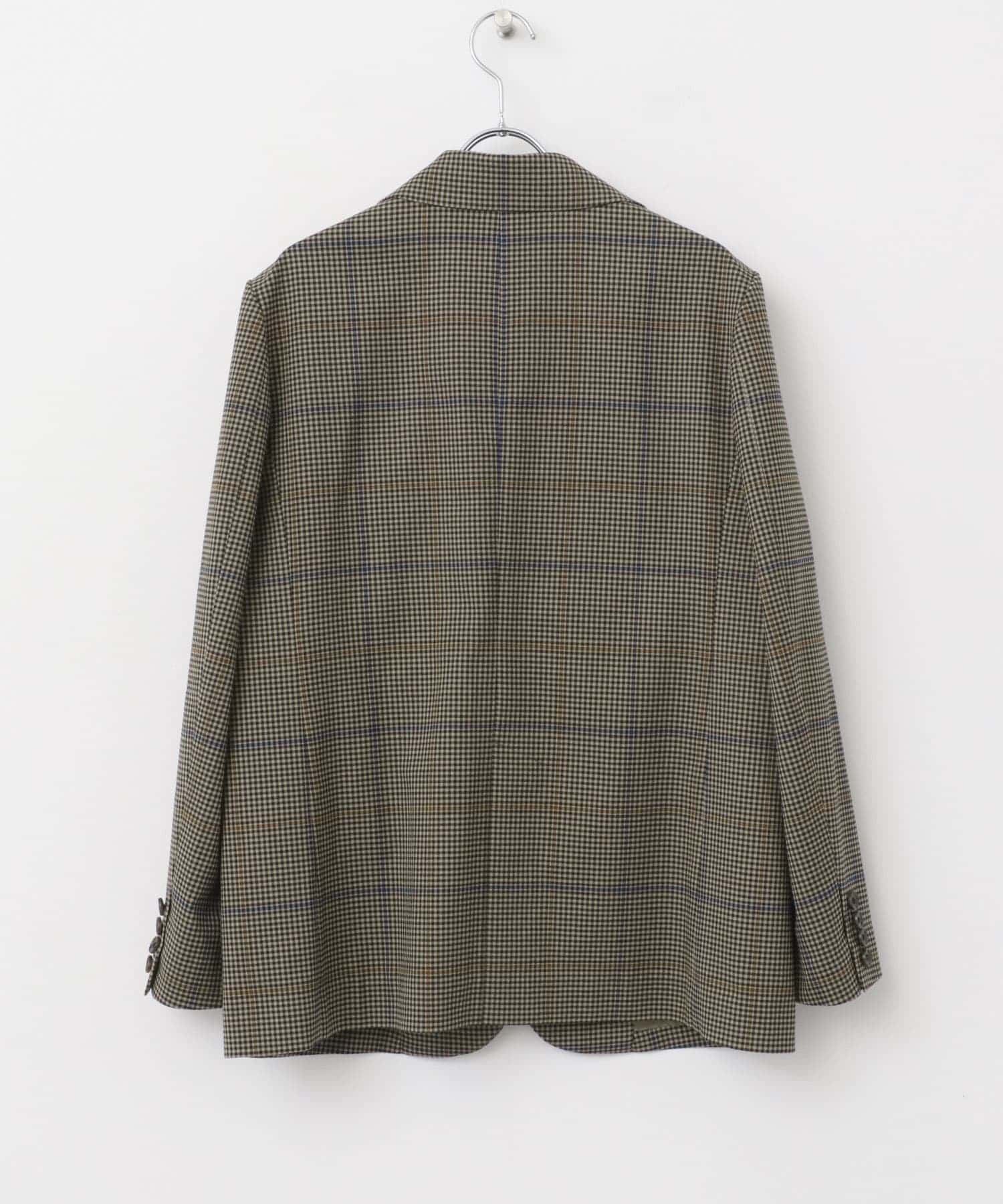 チェックテーラードジャケット BROWN CHK 36