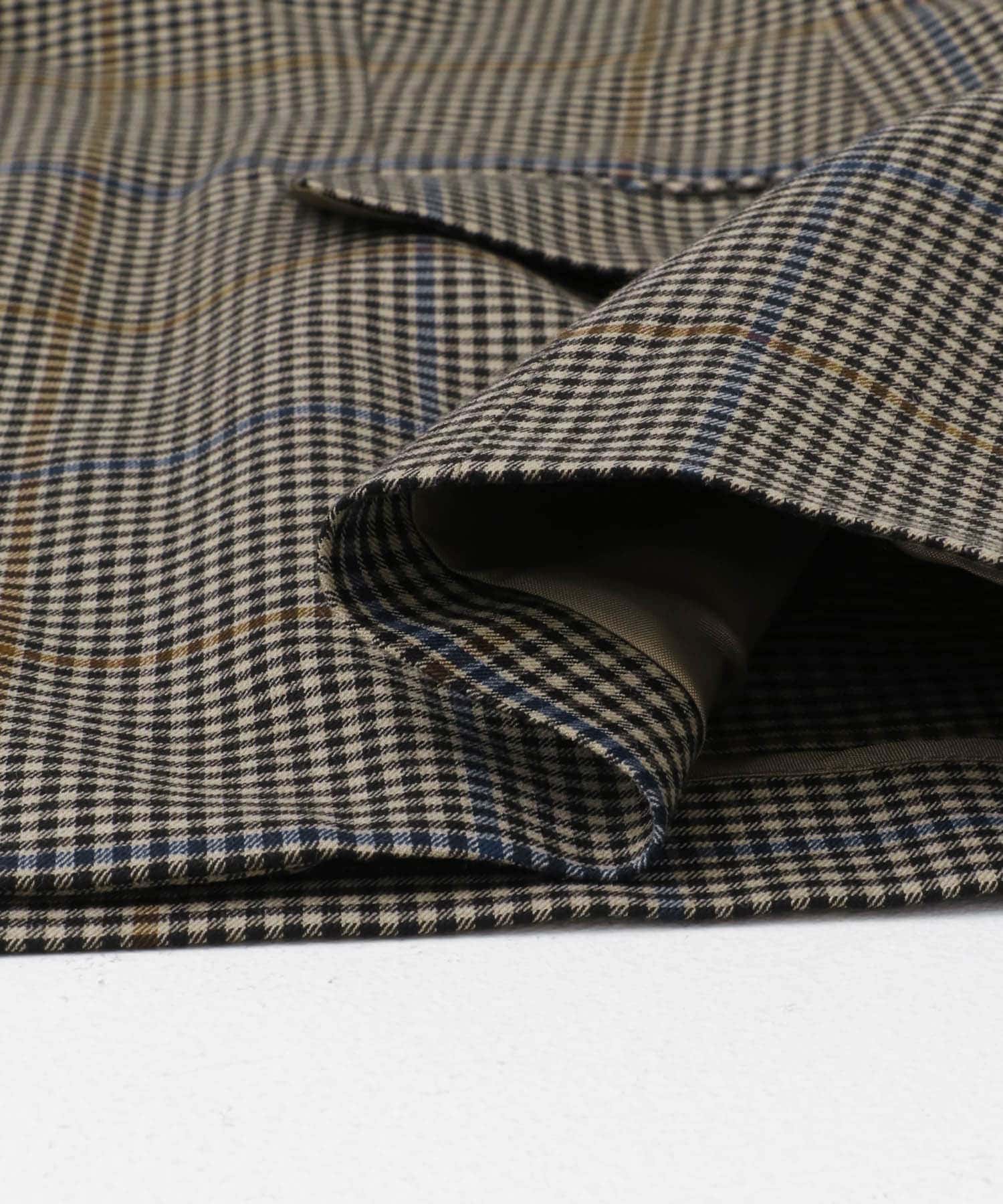 チェックテーラードジャケット BROWN CHK 36