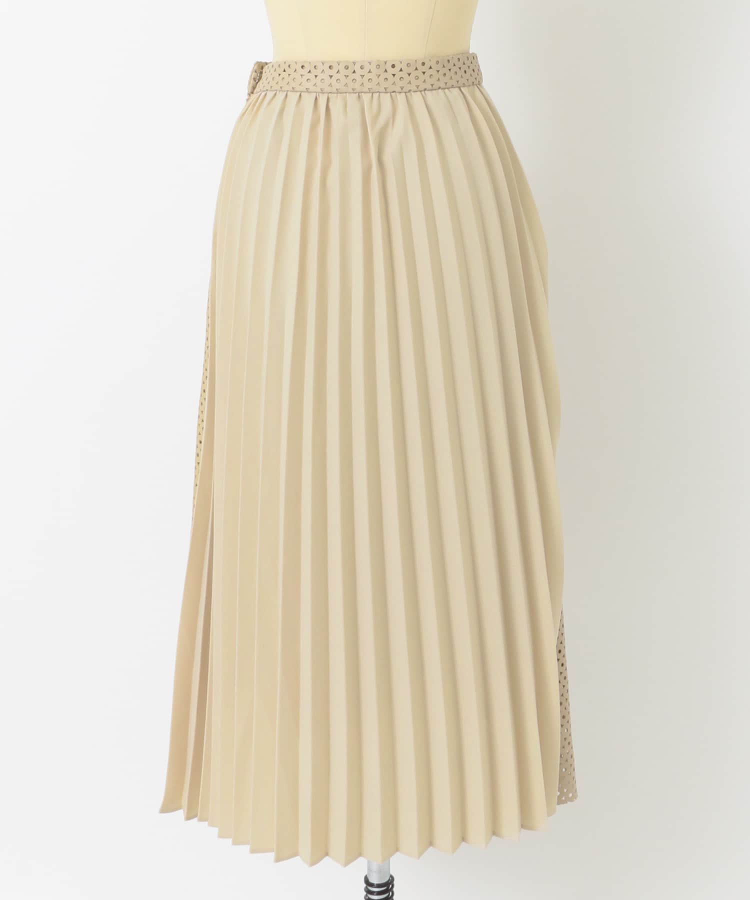 Lirica　punching pleats skirt BEIGE 0
