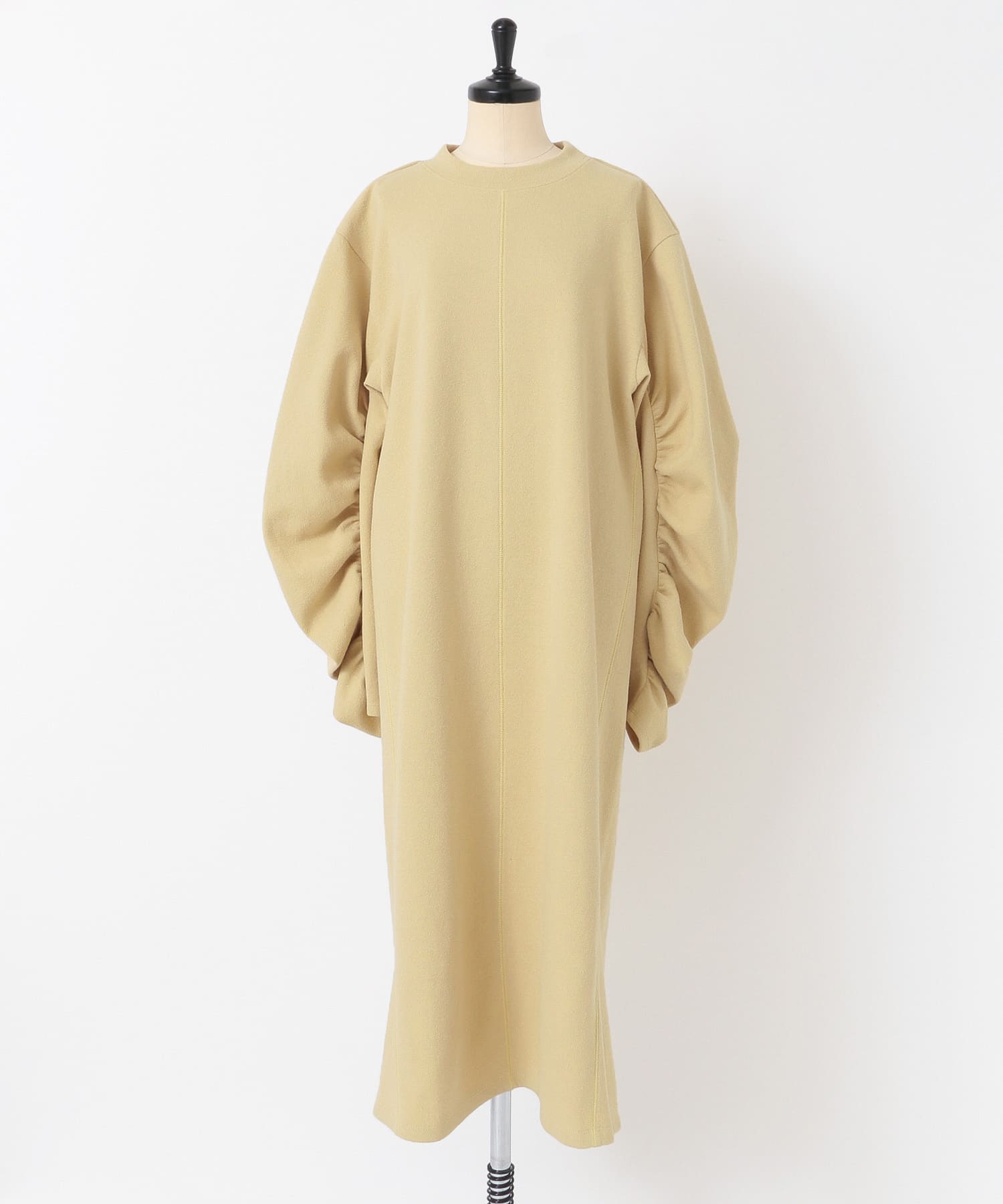 Lirica　shirring cut sew one-piece YELLOW FREE