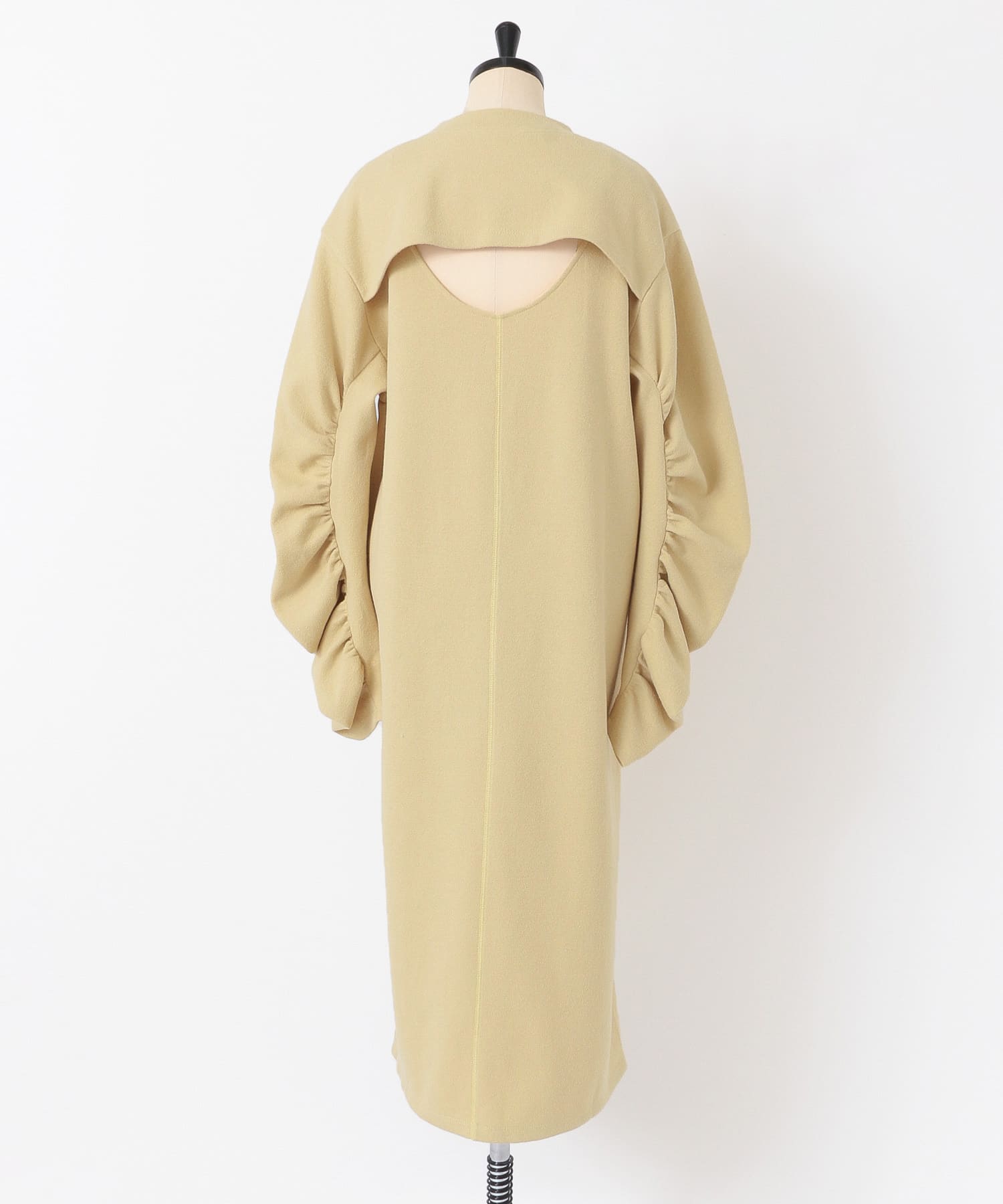 Lirica　shirring cut sew one-piece YELLOW FREE