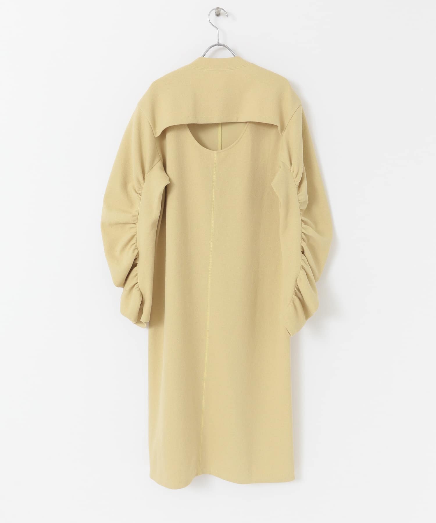Lirica　shirring cut sew one-piece YELLOW FREE