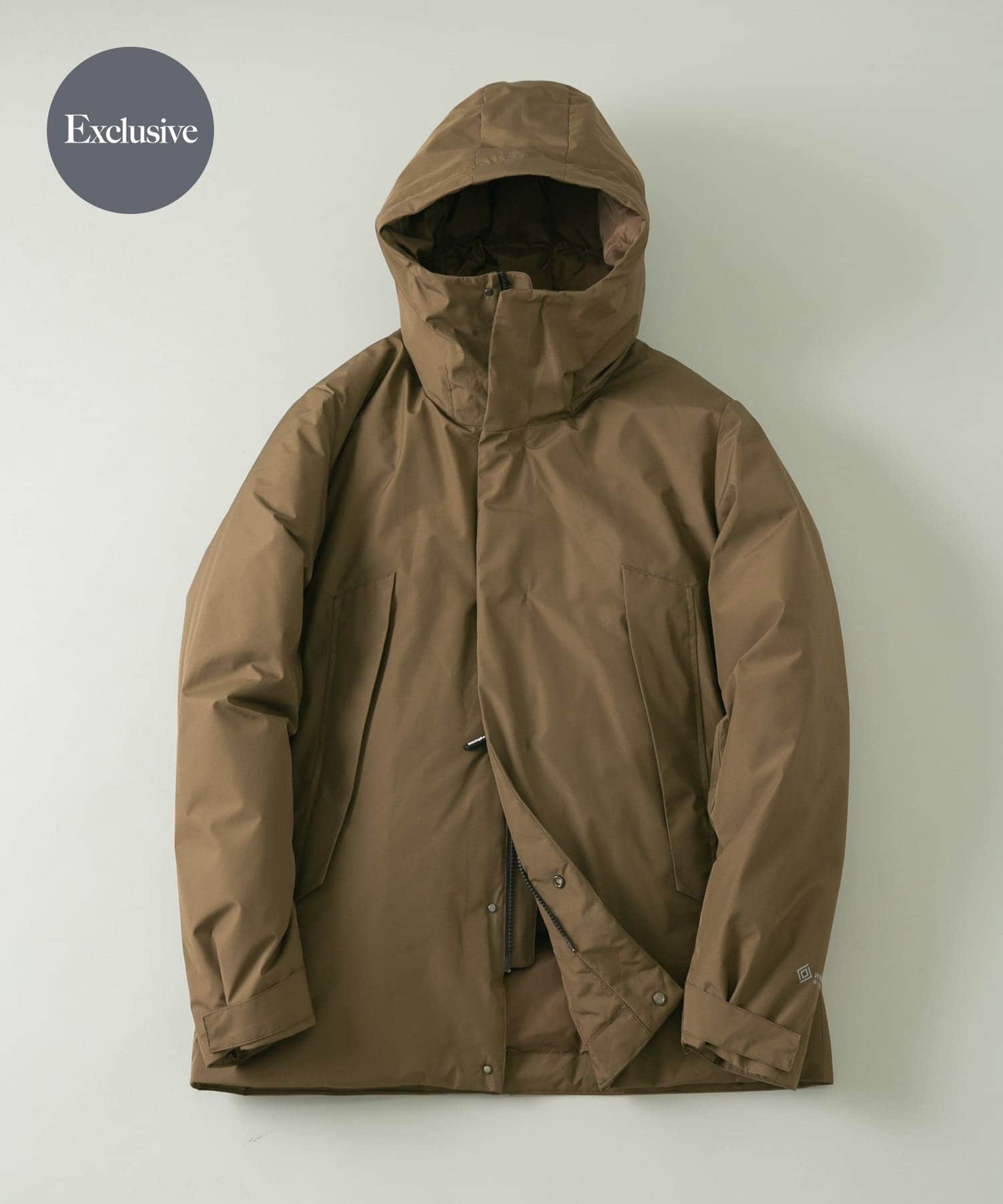『別注』+phenix　WINDSTOPPER by GORE-TEX LABS ダウンジャケット BROWN S