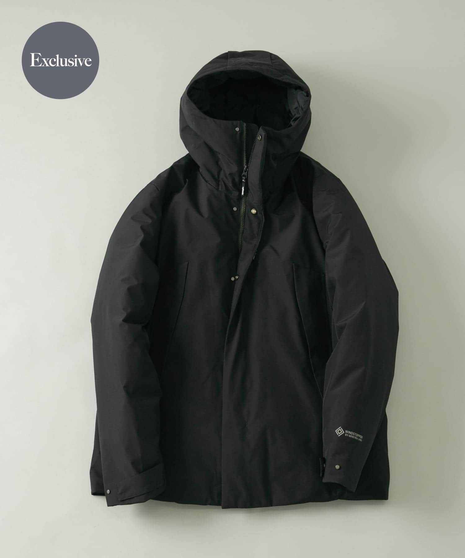 『別注』+phenix　WINDSTOPPER by GORE-TEX LABS ダウンジャケット BLACK S