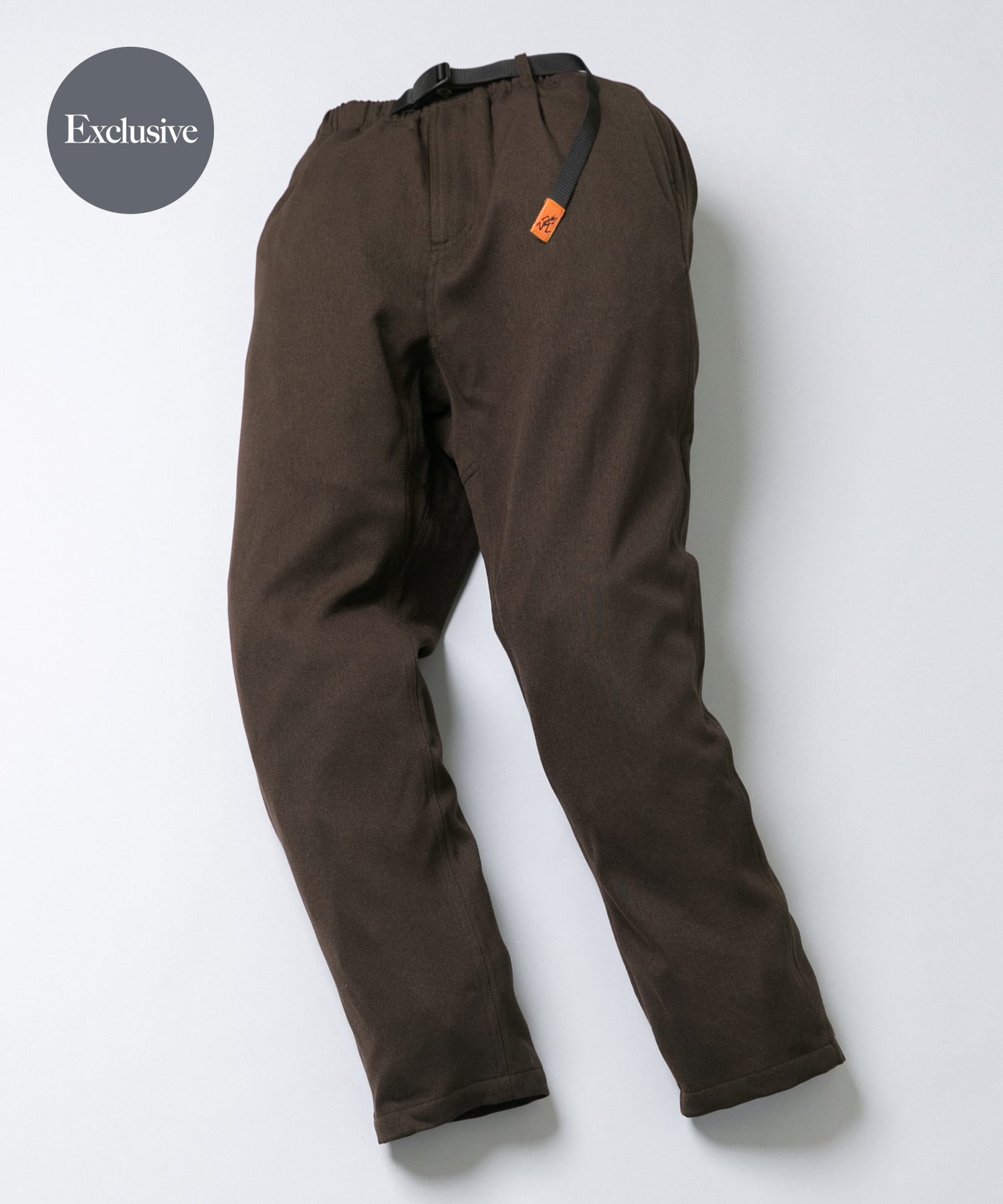 『別注』Gramicci　ウォッシャブルウォームワンタックパンツ BROWN S