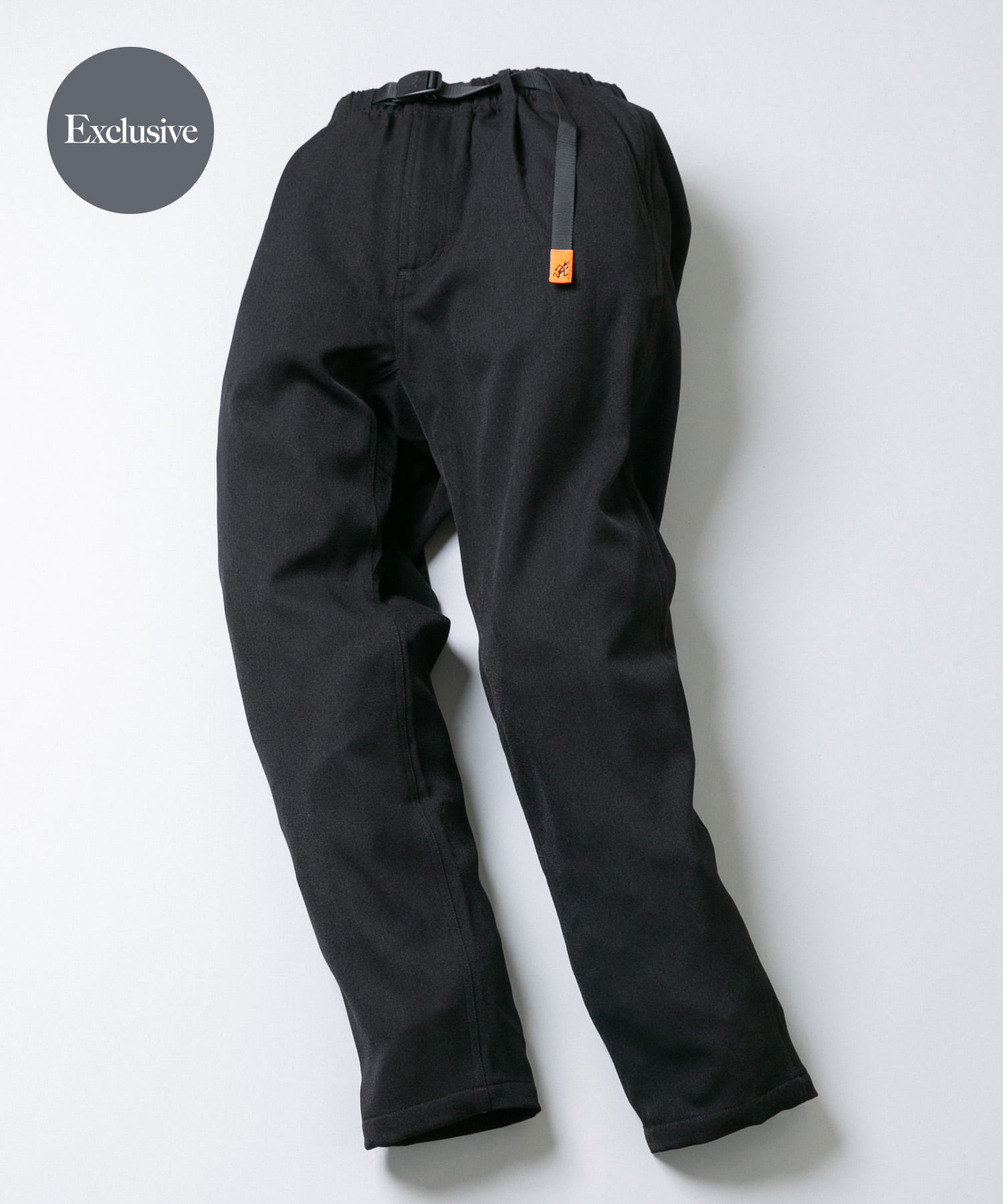 『別注』Gramicci　ウォッシャブルウォームワンタックパンツ BLACK S