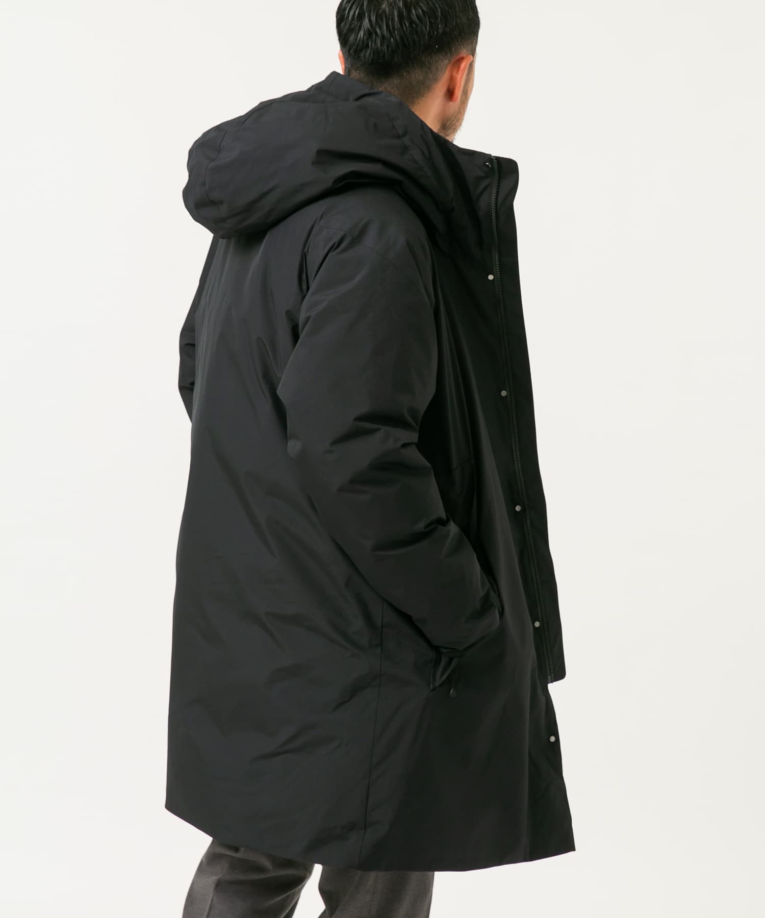 『別注』+phenix　WINDSTOPPER by GORE-TEX LABS ダウンコート BLACK S