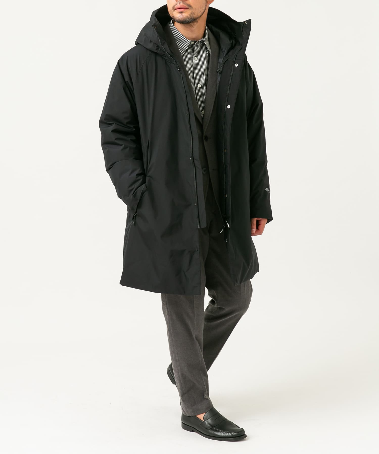 『別注』+phenix　WINDSTOPPER by GORE-TEX LABS ダウンコート BLACK S