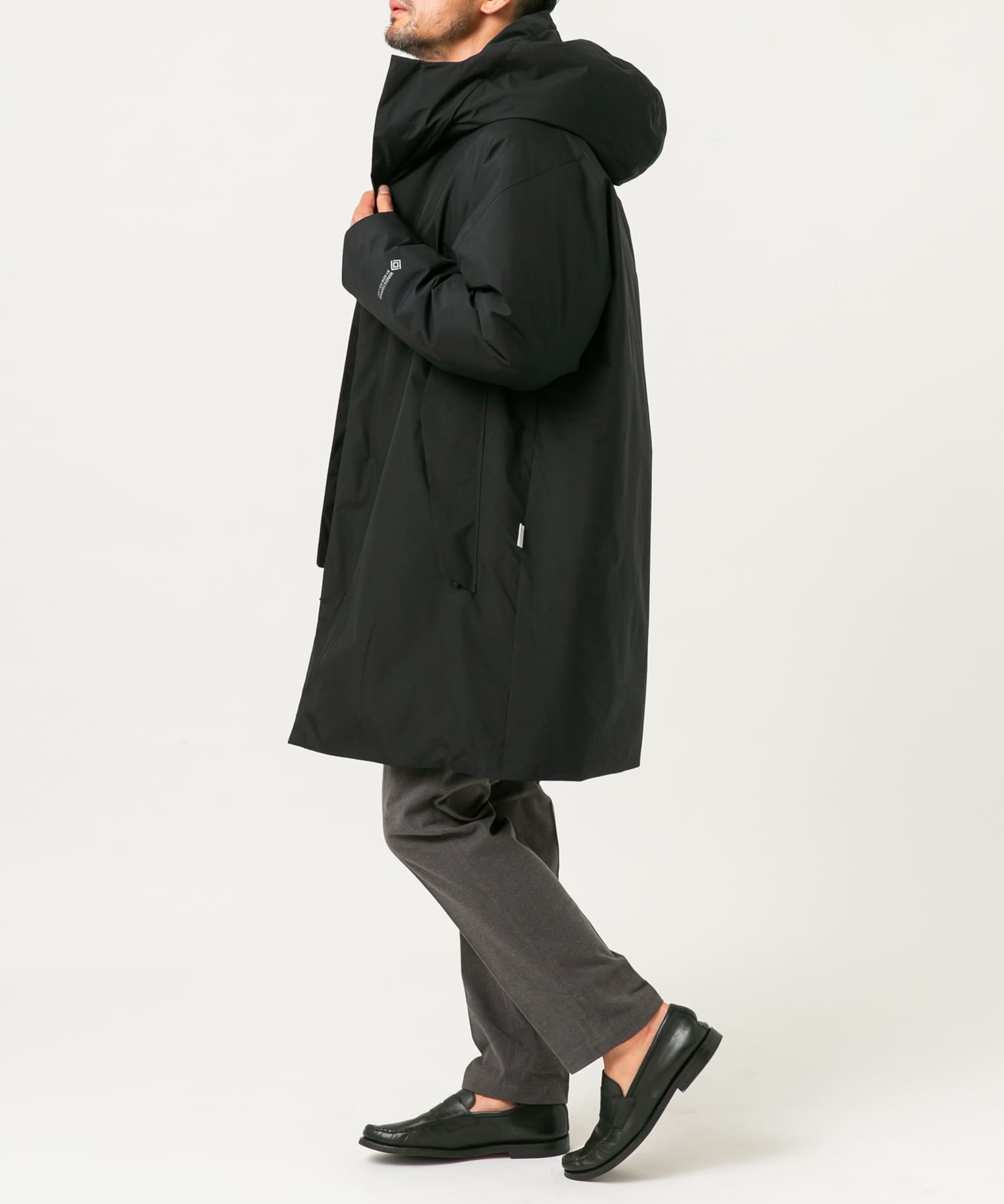 『別注』+phenix　WINDSTOPPER by GORE-TEX LABS ダウンコート BLACK S
