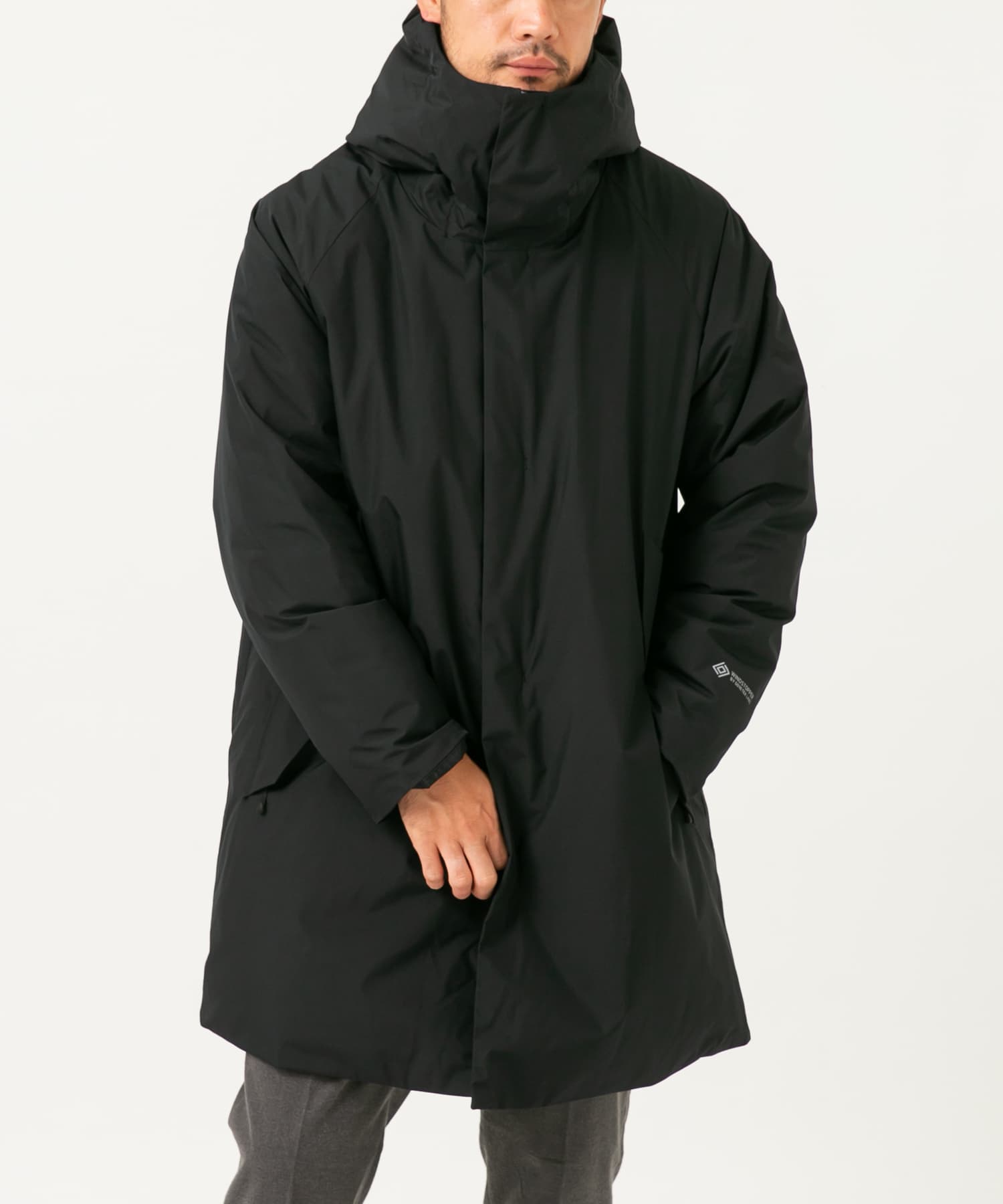 『別注』+phenix　WINDSTOPPER by GORE-TEX LABS ダウンコート BLACK S