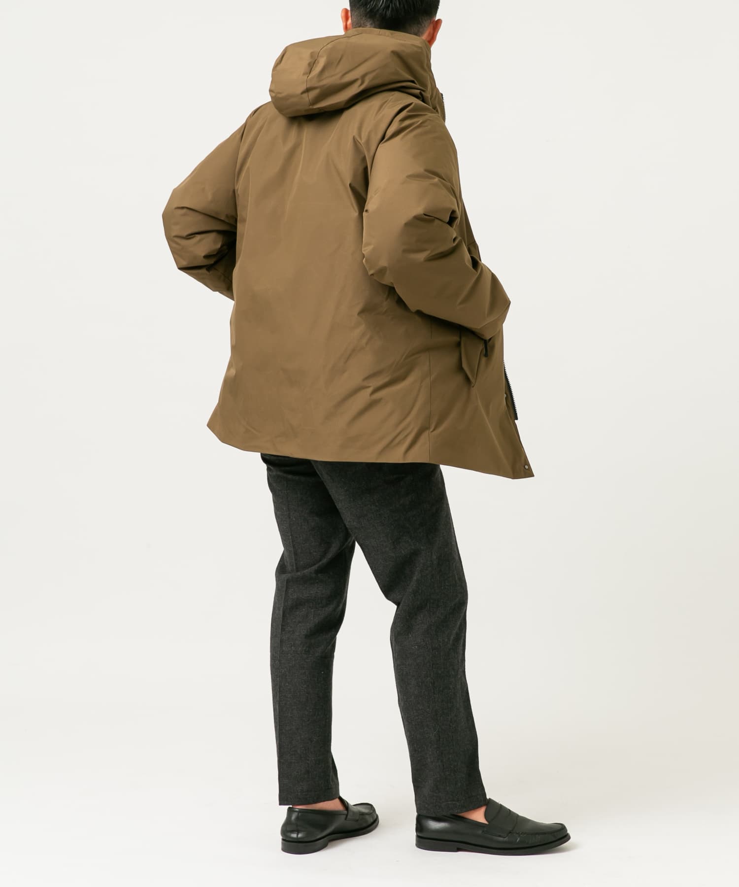 『別注』+phenix　WINDSTOPPER by GORE-TEX LABS ダウンジャケット BROWN M