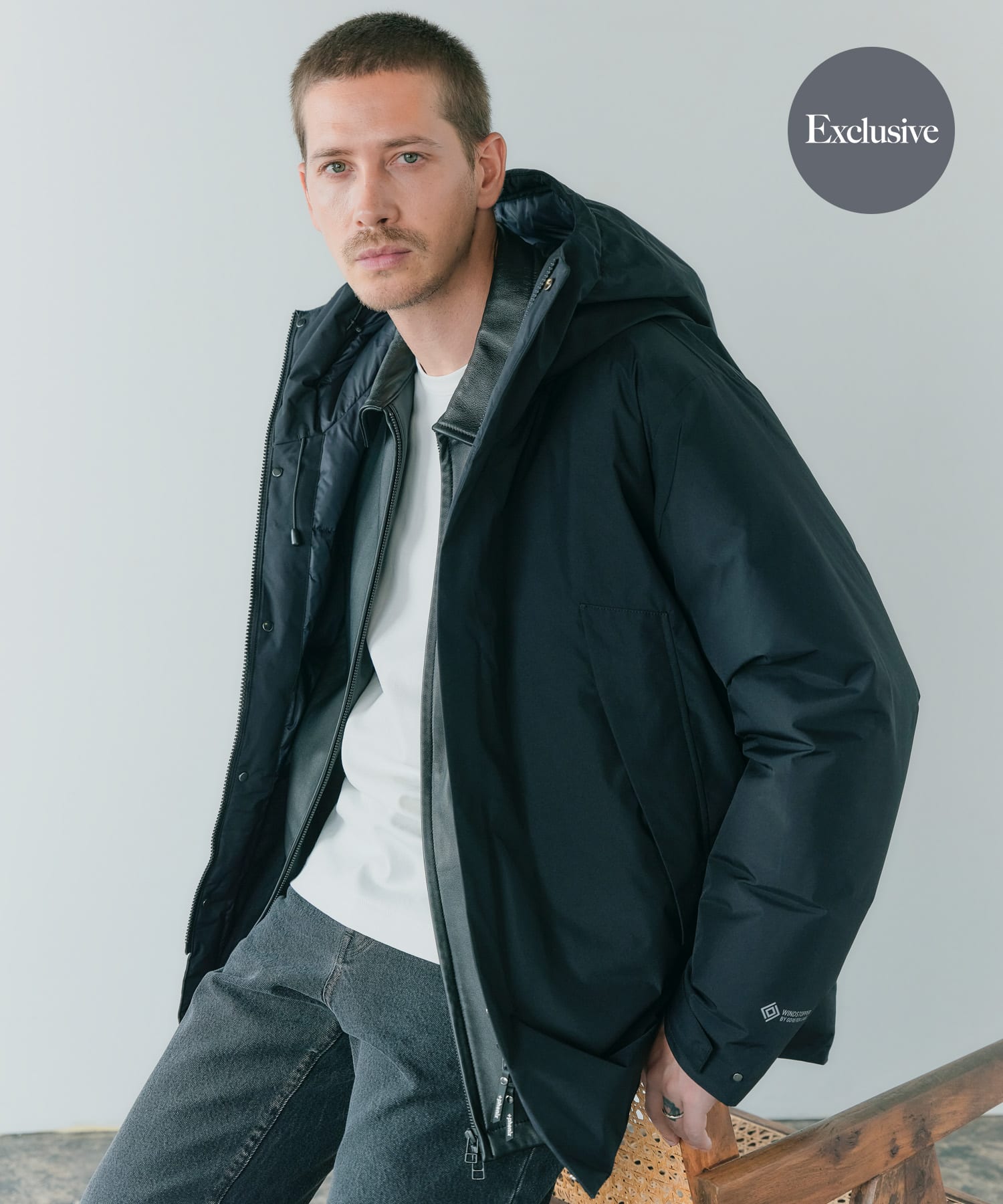 『別注』+phenix　WINDSTOPPER by GORE-TEX LABS ダウンジャケット