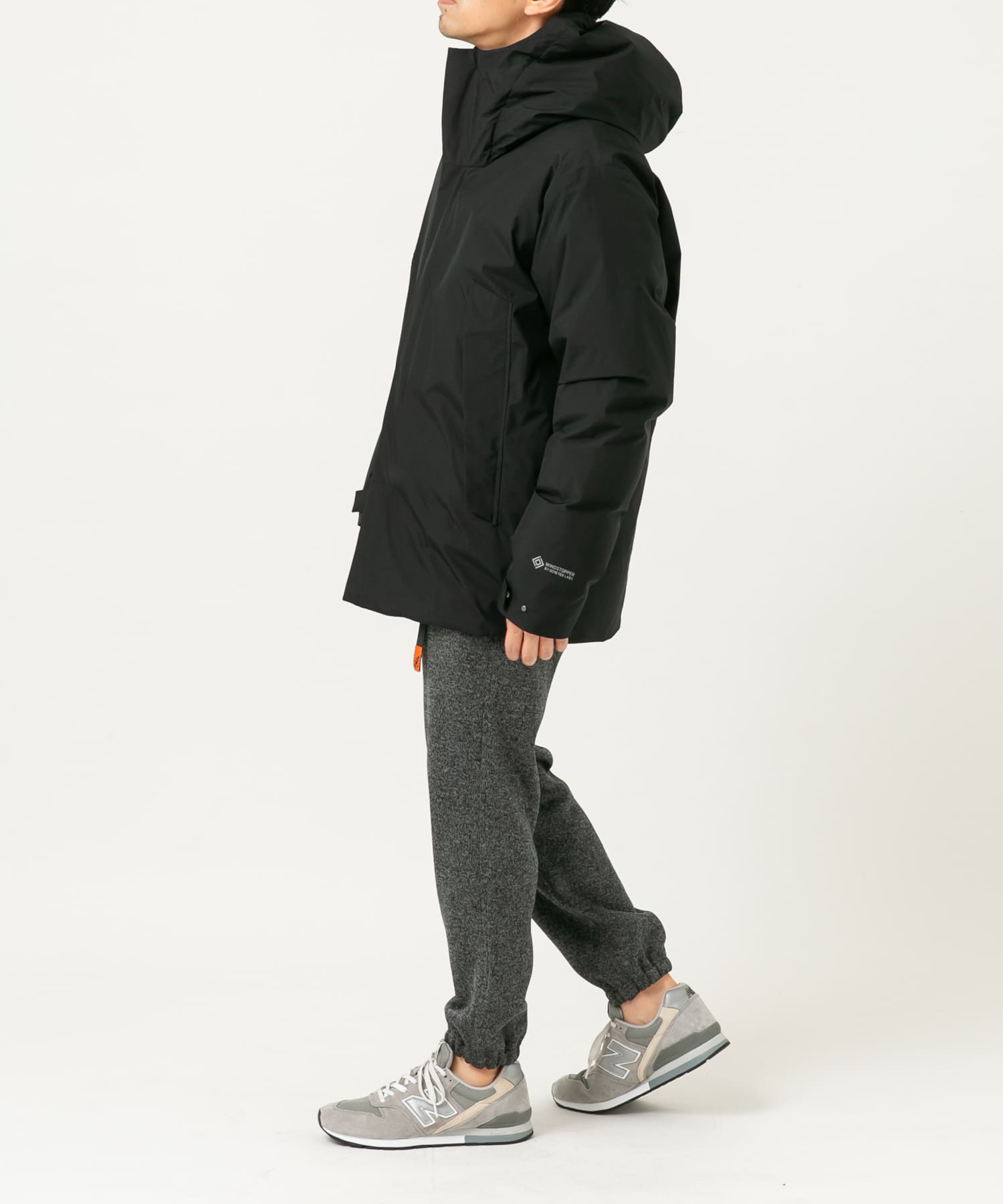 『別注』+phenix　WINDSTOPPER by GORE-TEX LABS ダウンジャケット BLACK M
