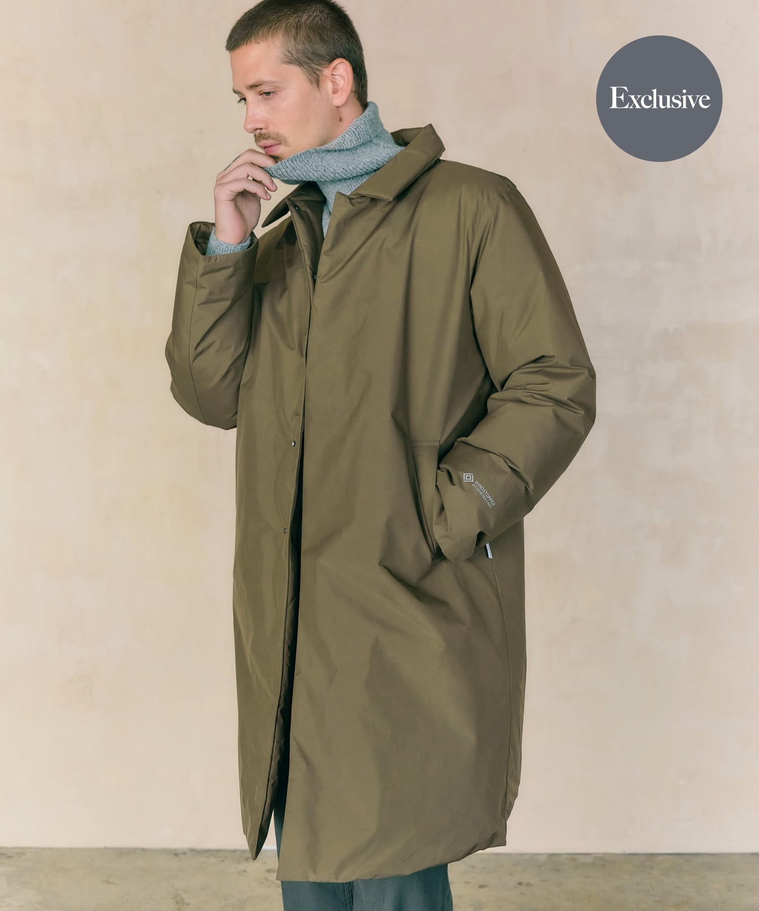 『別注』+phenix　WINDSTOPPER by GORE-TEX LABSスタンドダウンコート