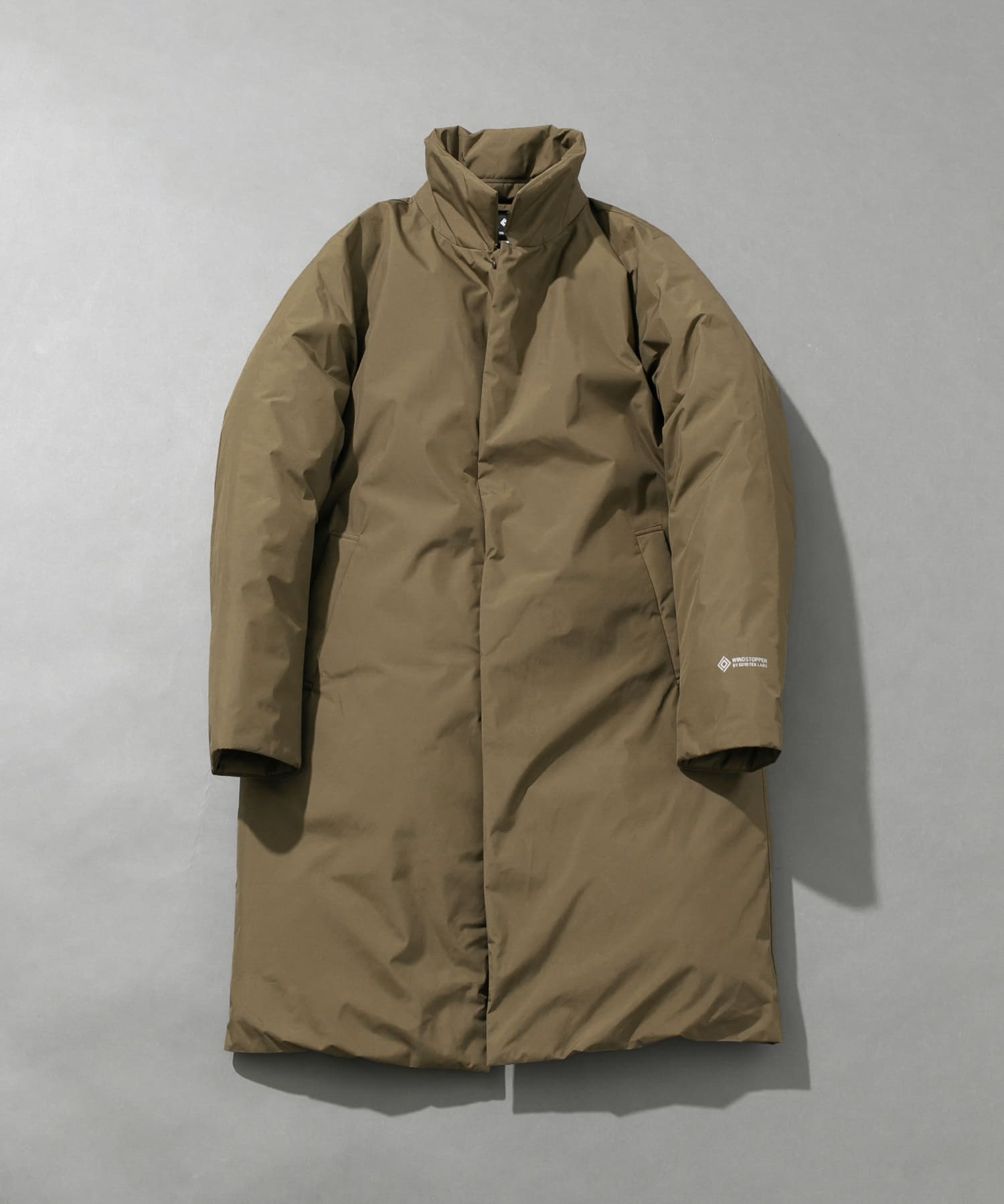 『別注』+phenix　WINDSTOPPER by GORE-TEX LABSスタンドダウンコート BROWN M