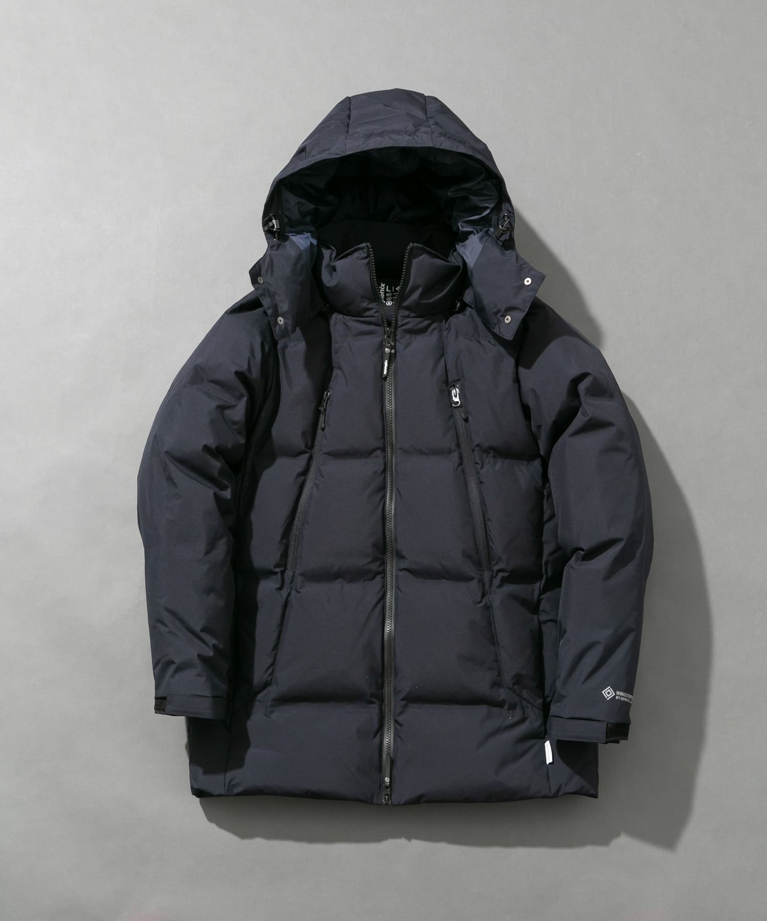 別注』+phenix WINDSTOPPER by GORE-TEX LABS 2WAYダウンJK(M BLACK 