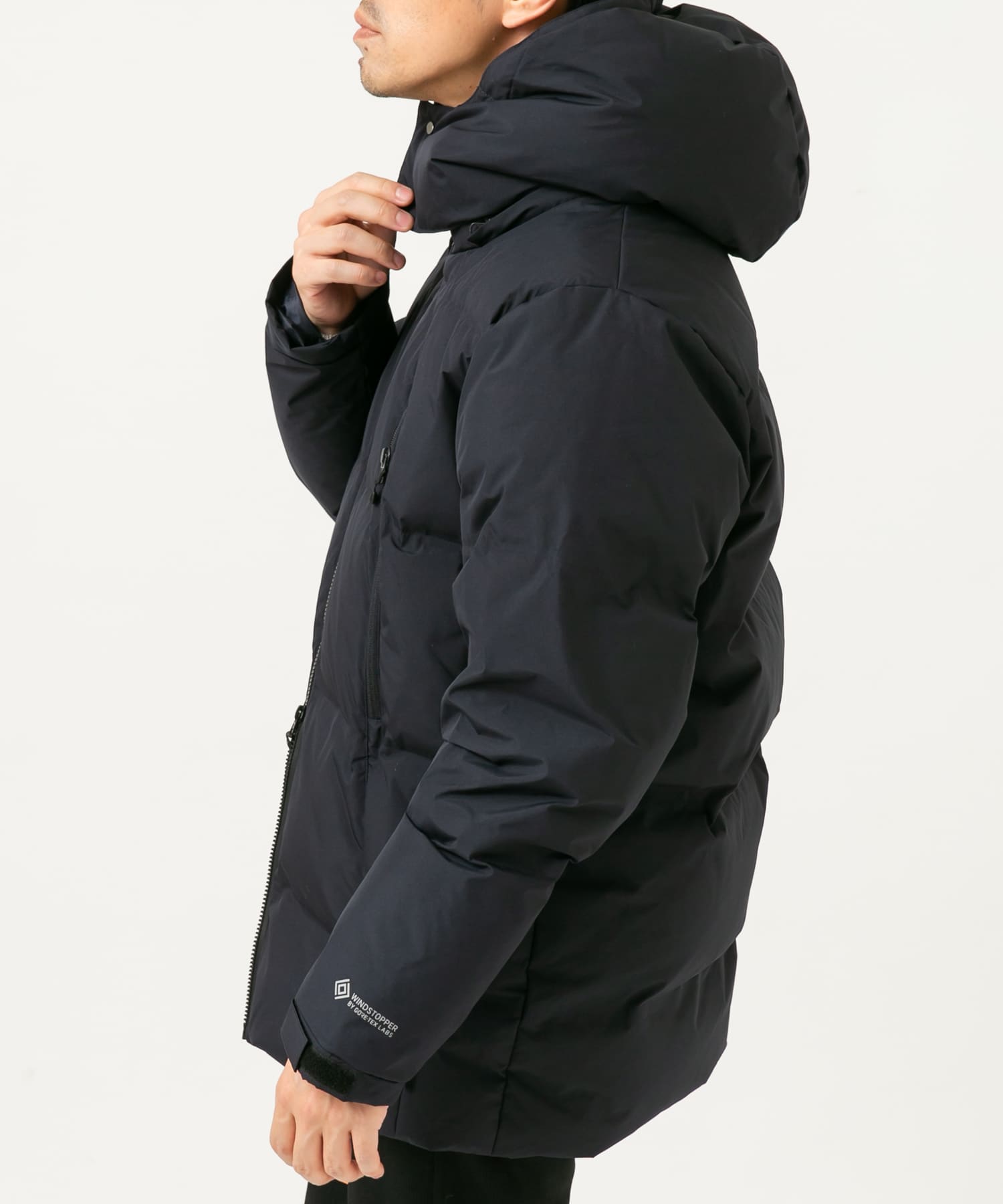 別注』+phenix WINDSTOPPER by GORE-TEX LABS 2WAYダウンJK(M BLACK