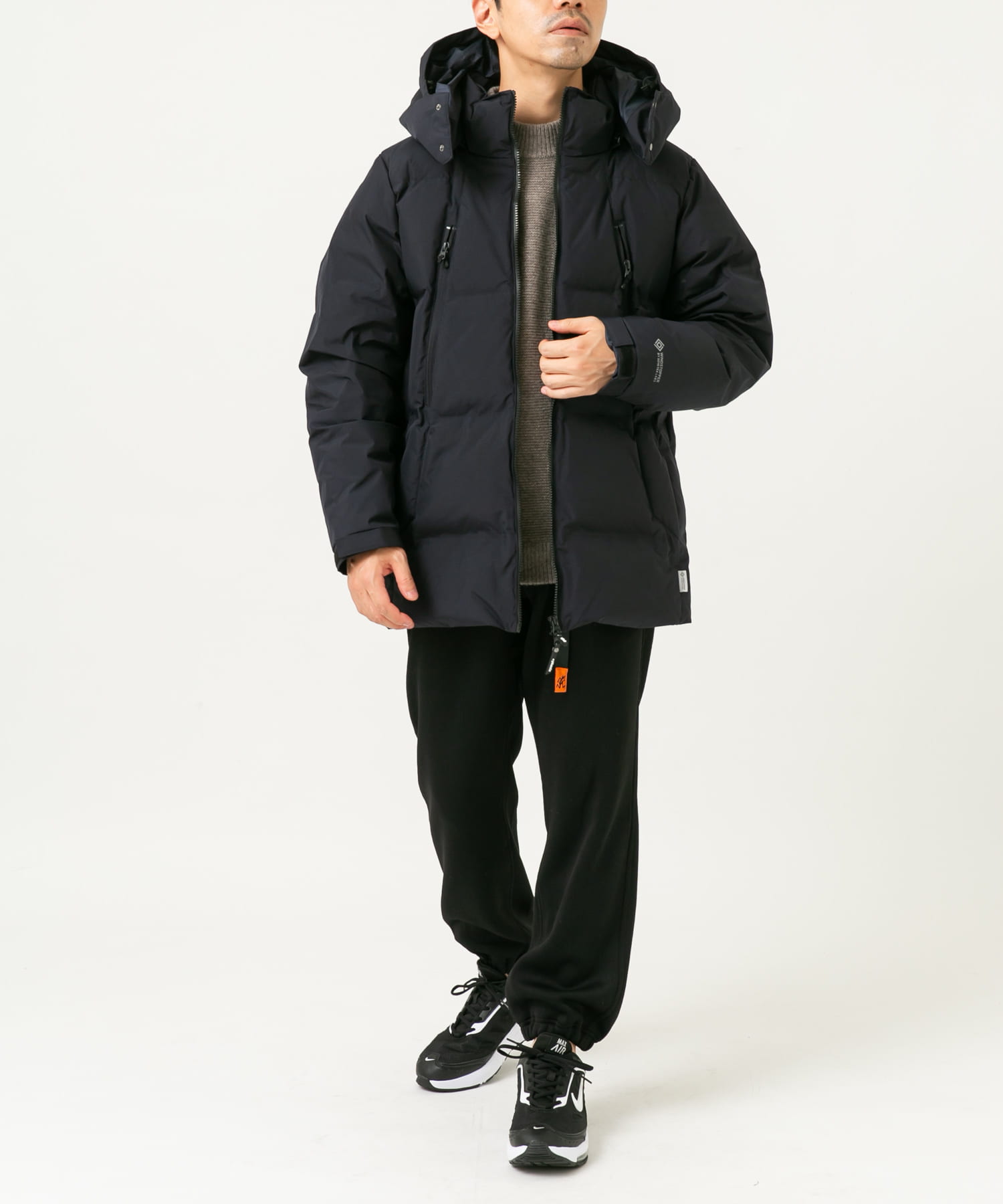 別注』+phenix WINDSTOPPER by GORE-TEX LABS 2WAYダウンJK(M BLACK