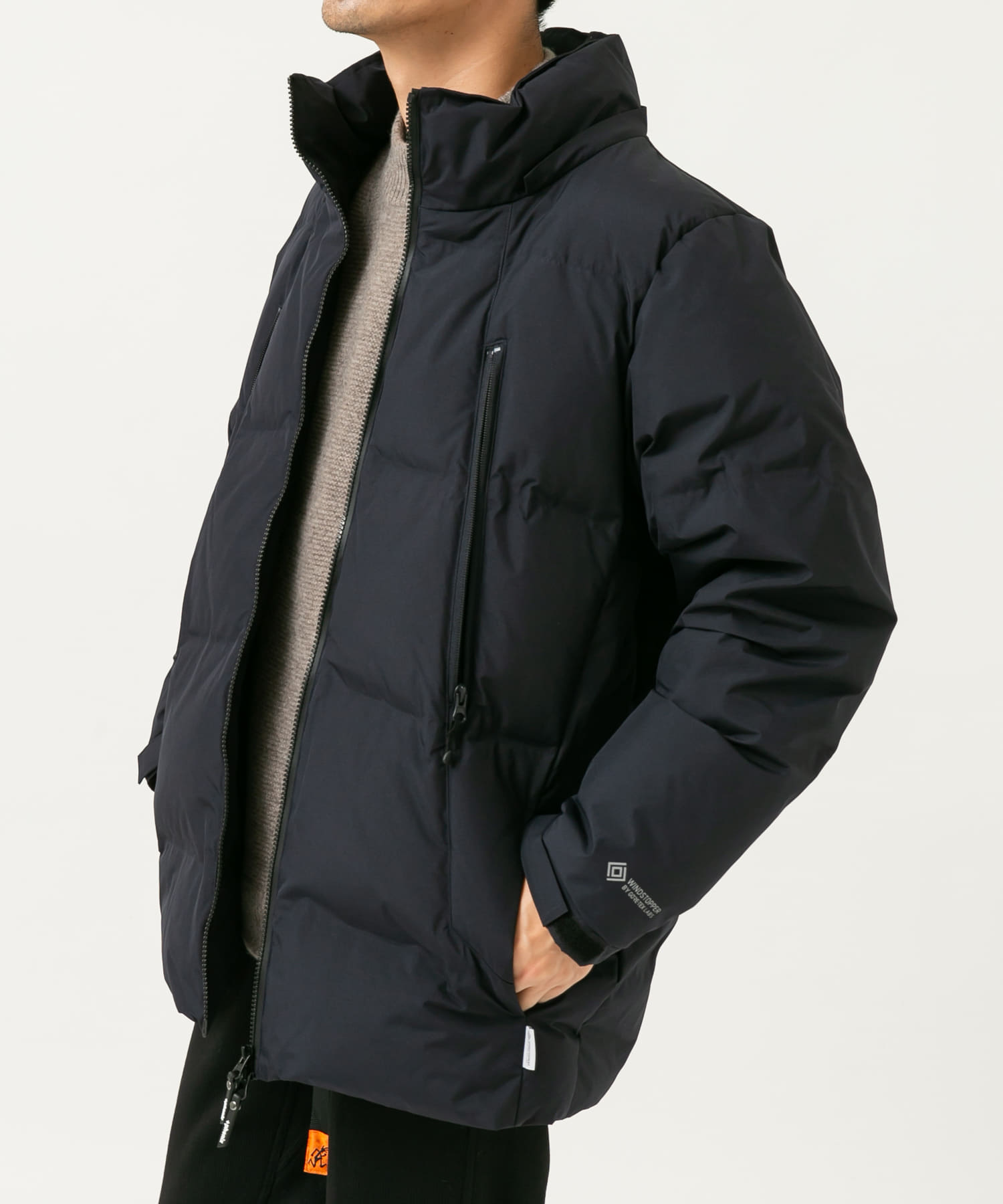 別注』+phenix WINDSTOPPER by GORE-TEX LABS 2WAYダウンJK(M BLACK 
