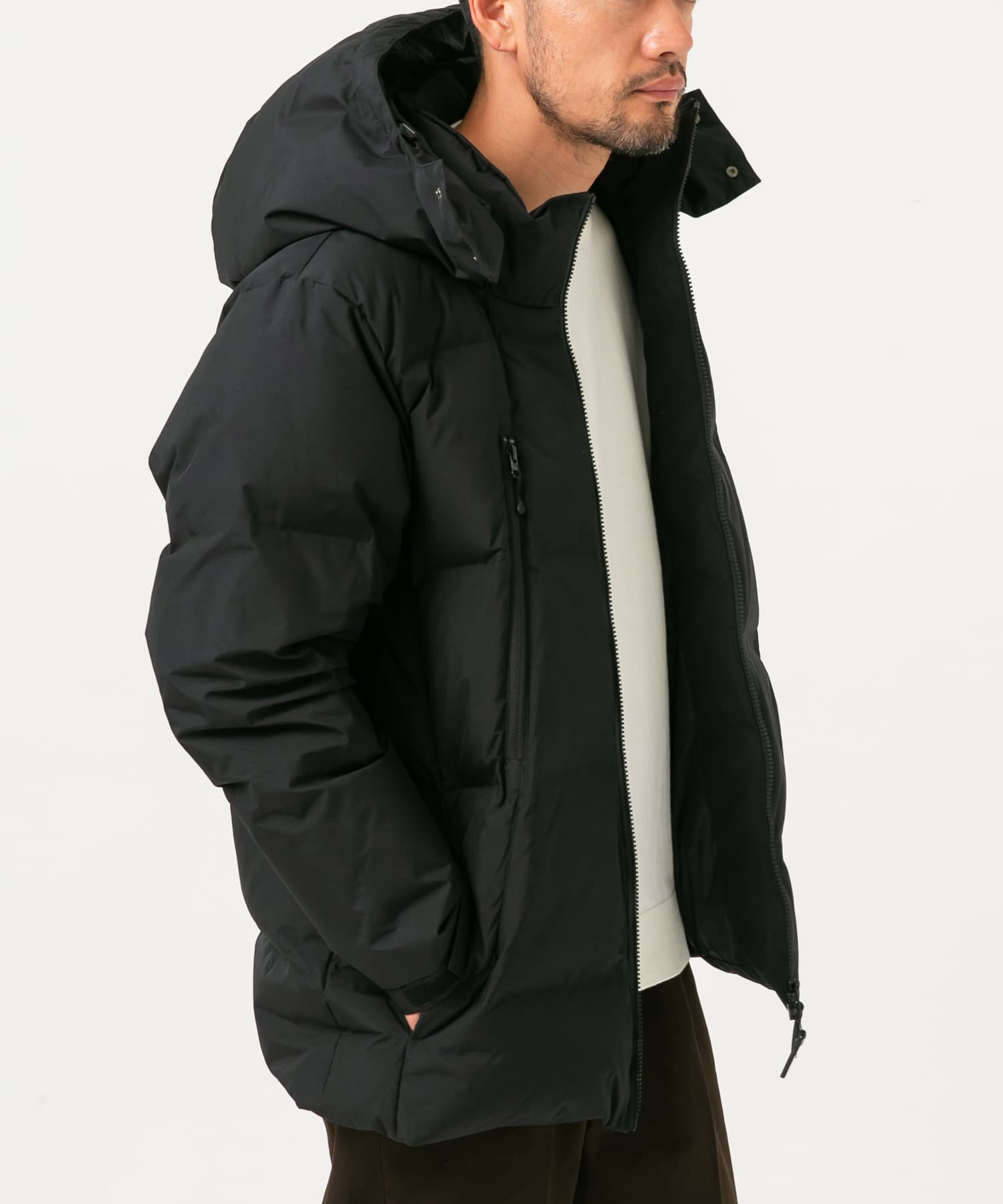別注』+phenix WINDSTOPPER by GORE-TEX LABS 2WAYダウンJK(M BLACK