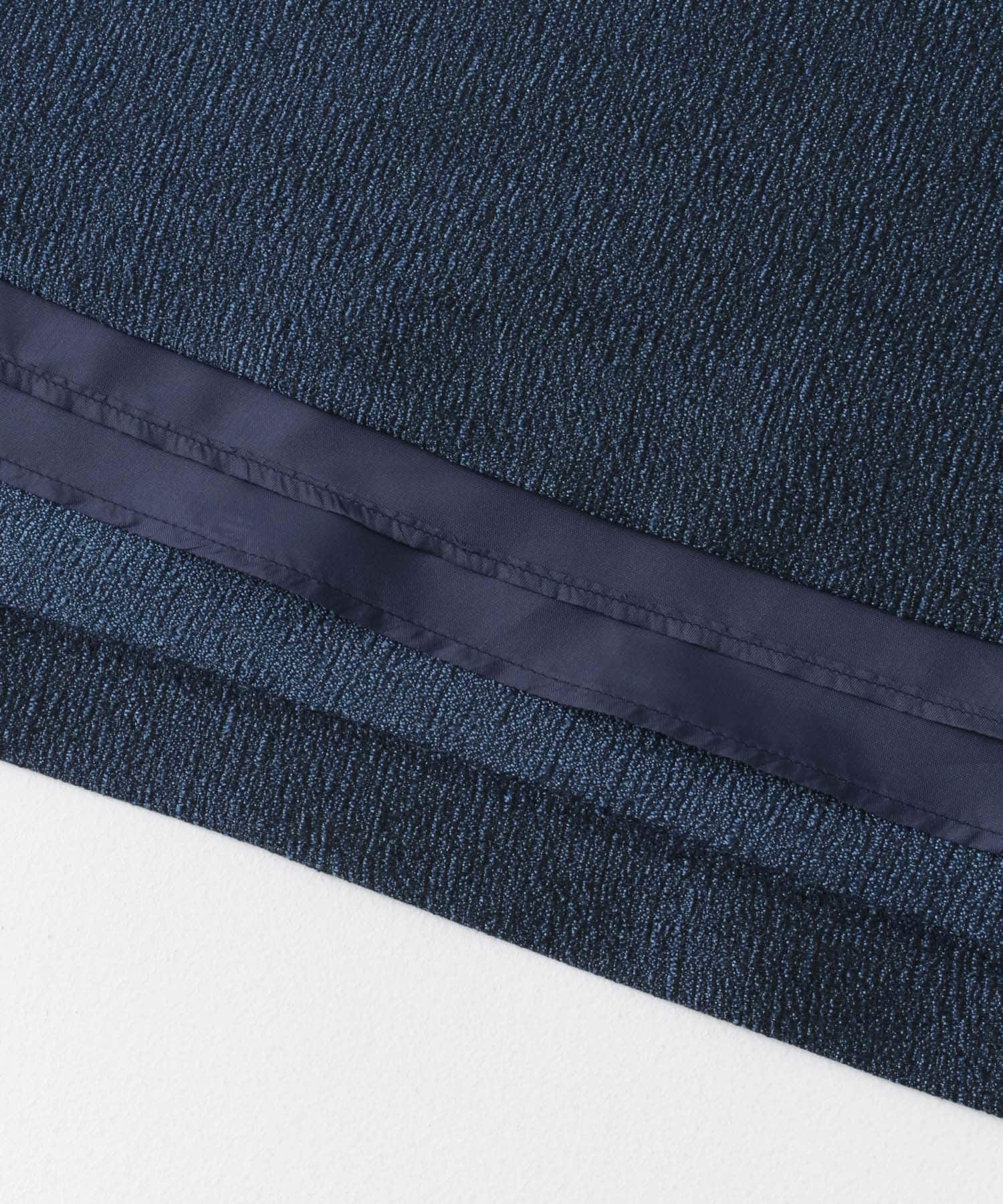 kaene　ラメジャガードコンビドレス navy 38