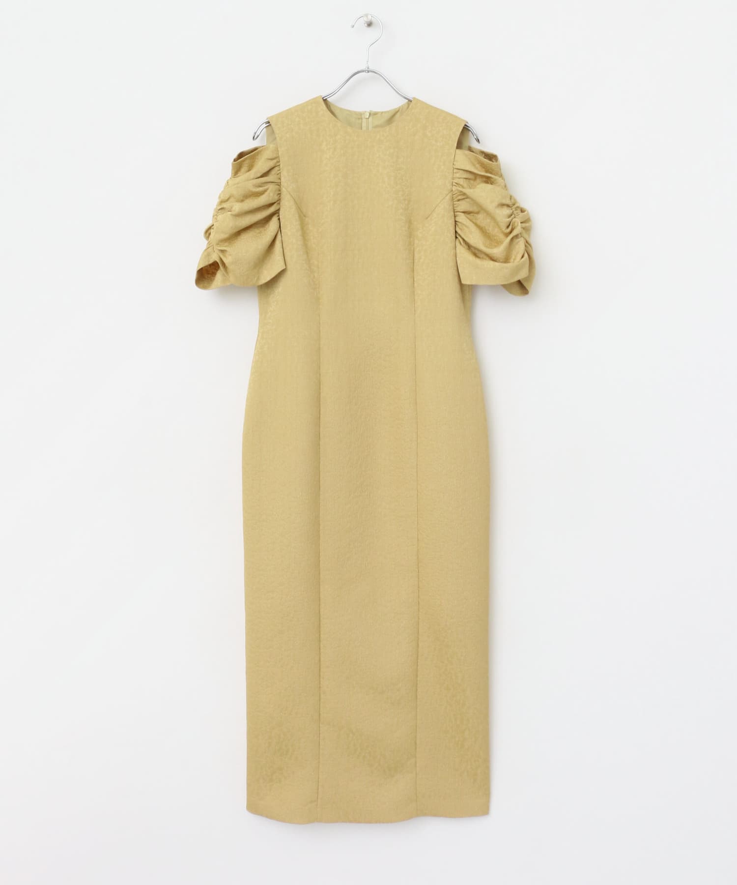 kaene　ショルダーデザインドレス yellow 36