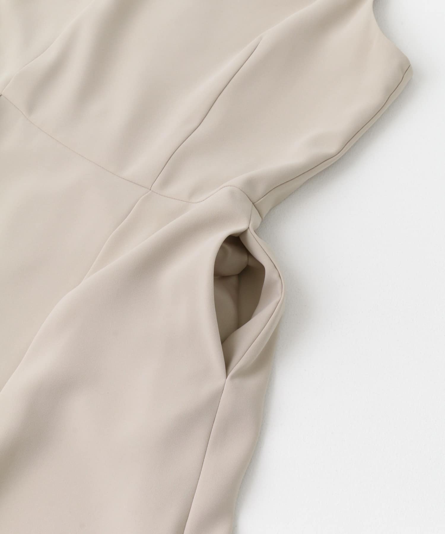 『別注』kaene×ROSSO　スパンコールブラウスセットドレス beige 38