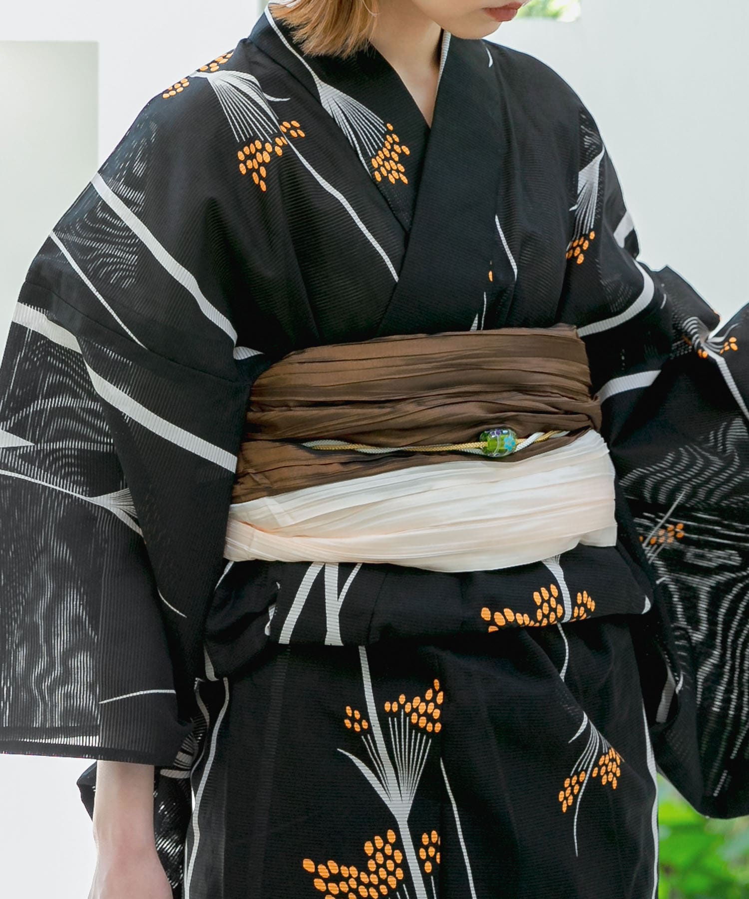 浴衣 ゆかた 綿絽 木綿 夏物 黒紺色 花七宝 裄67 Ｌ 新古品 sn1588 楽天市場】浴衣 綿絽（和服｜レディースファッション）の通販