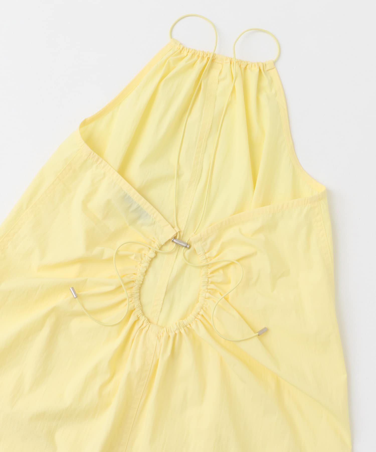 le　HALTER-NECK DRAWSTRING ONE-PIECE LEMON FREE