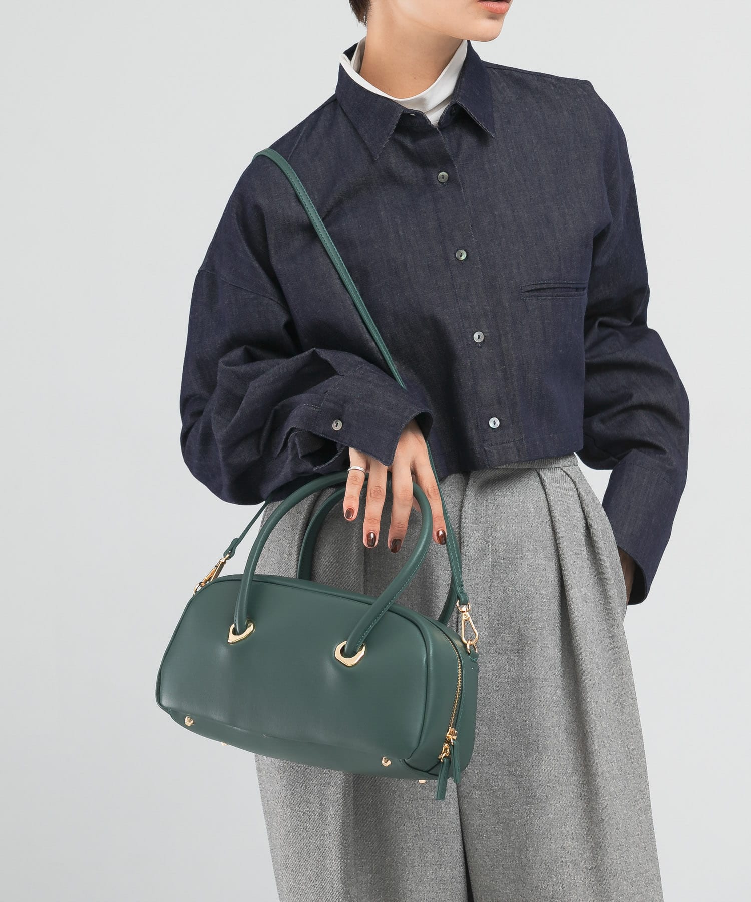 LE VERNIS　Eyelet wide boston オリーブ -