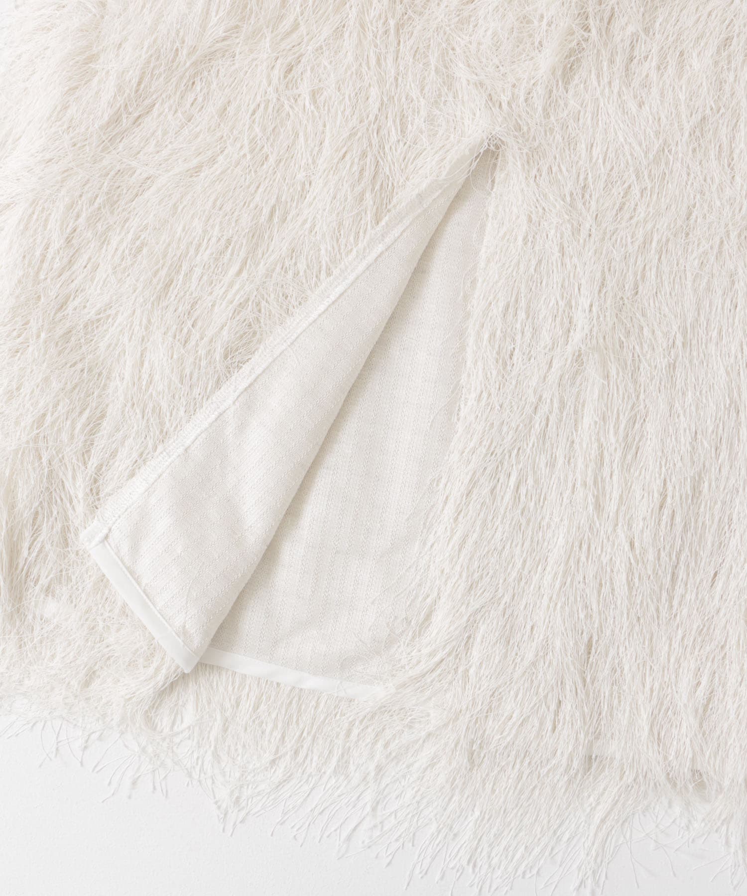 ELENDEEK　FRINGE STRAIGHT SKIRT OWHT 2