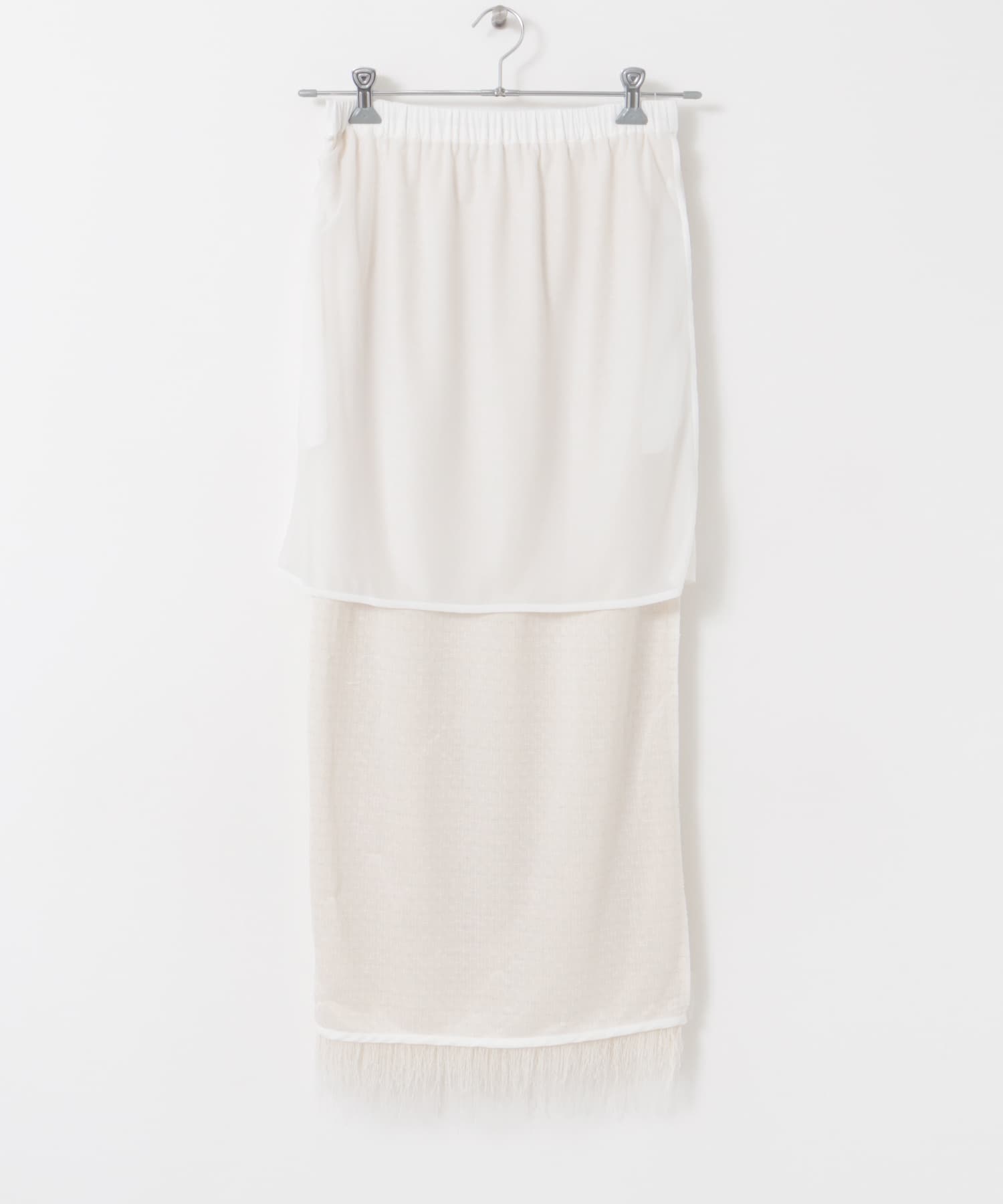 ELENDEEK　FRINGE STRAIGHT SKIRT OWHT 2