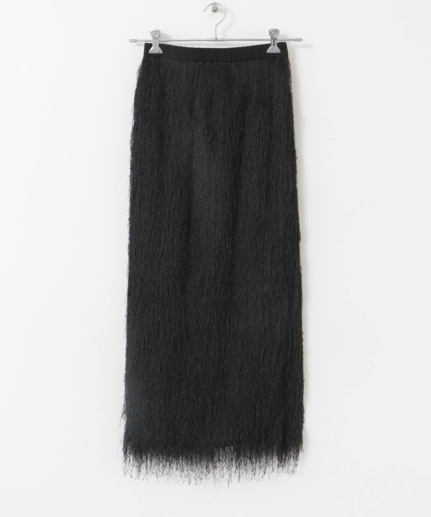 ELENDEEK　FRINGE STRAIGHT SKIRT BLK 2
