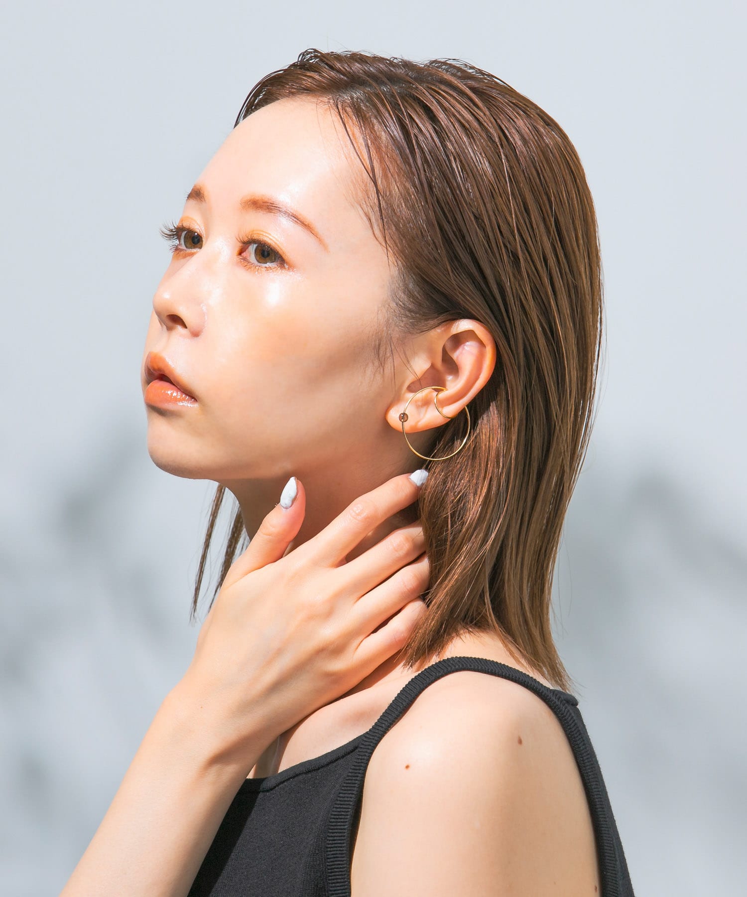 Favorible　W line earcuff S/quartz FREE