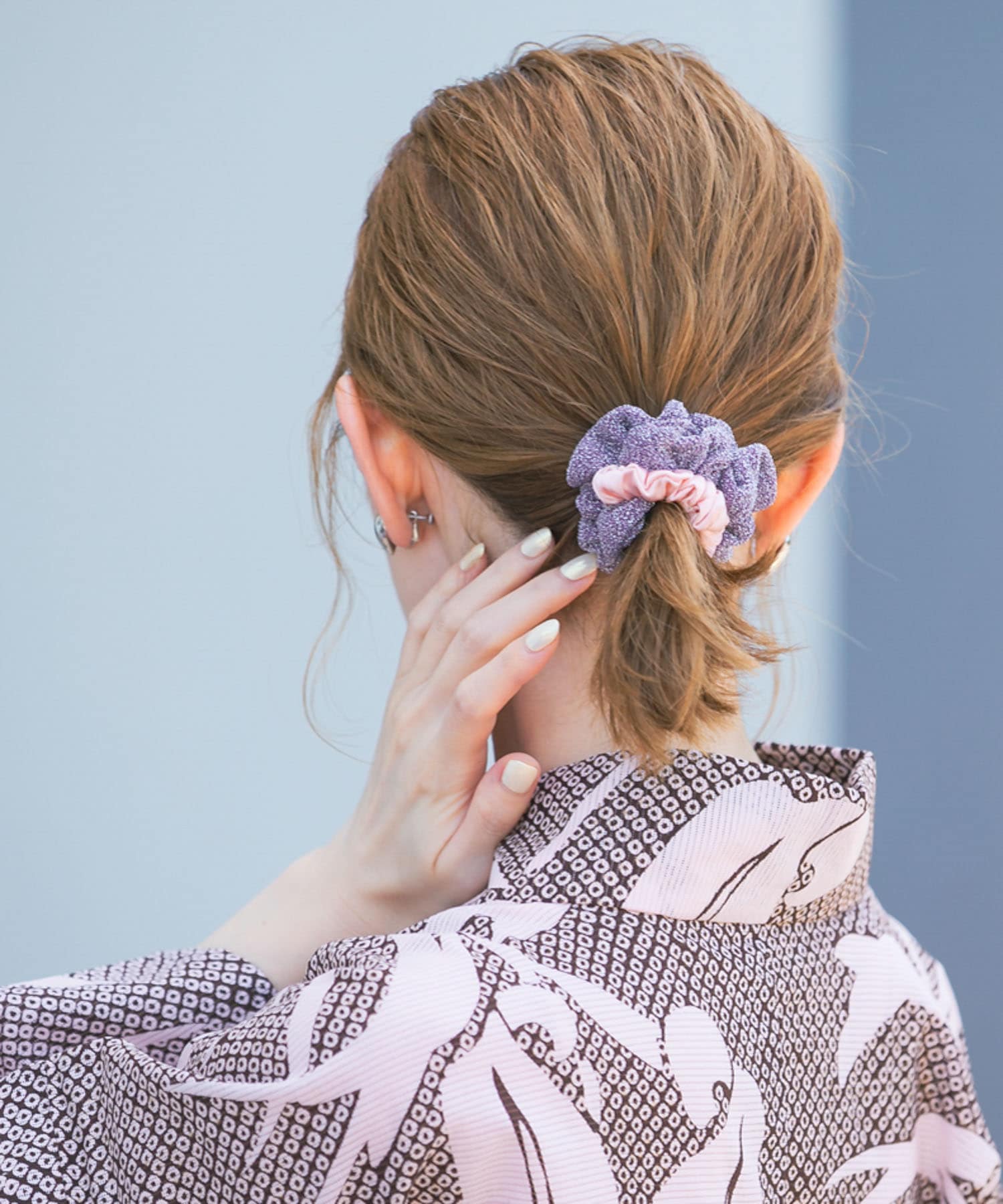 TRESSE　INES lame chouchou SET4 pu/pi -0