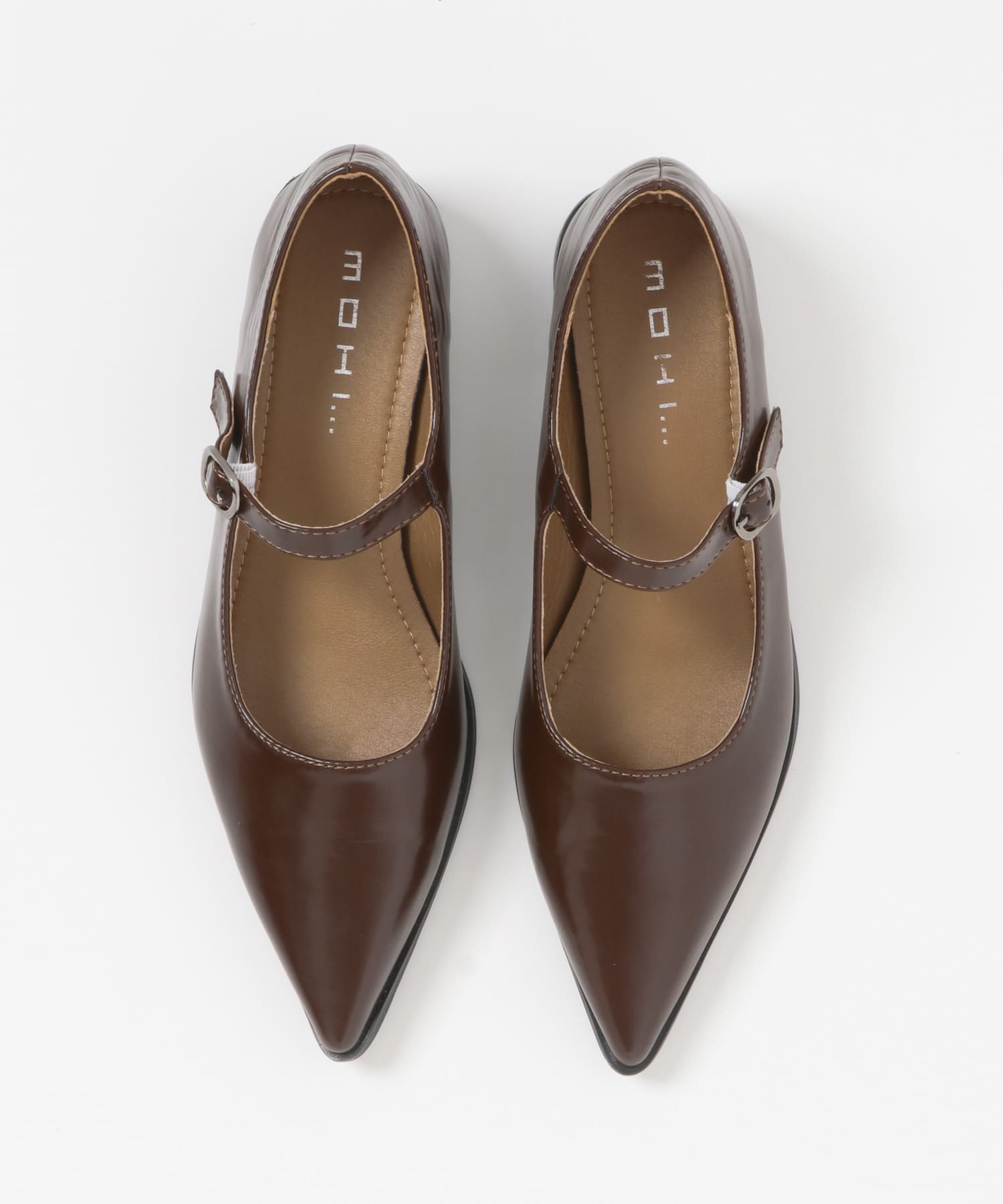 MOHI　ストラップフラットシューズ MARRON 36