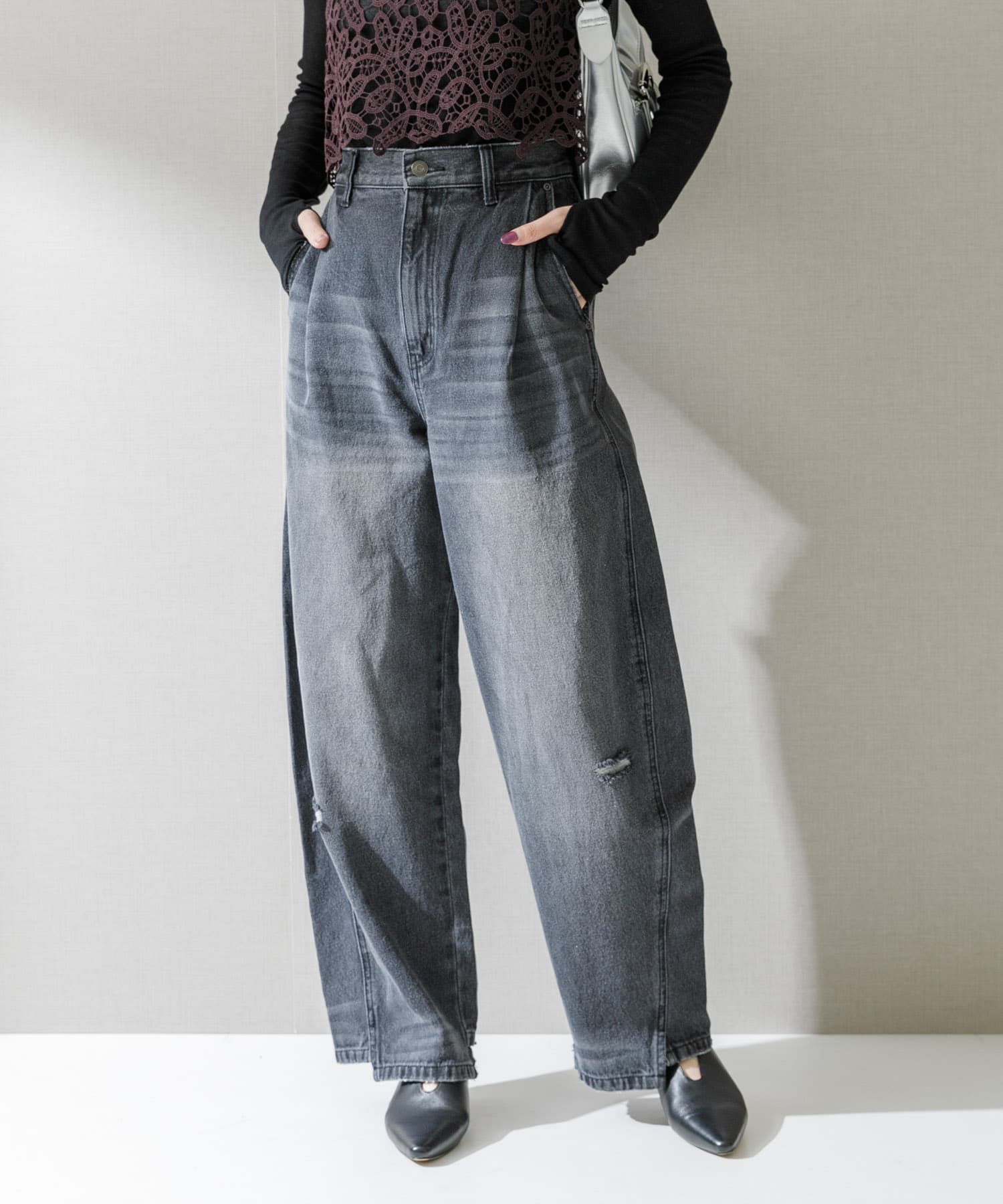 パンツ YENN CURVED SEAM DENIM PT GRAY YENN CURVED SEAM DENIM PANTS(36 GRAY): ボトム｜URBAN RESEARCH公式
